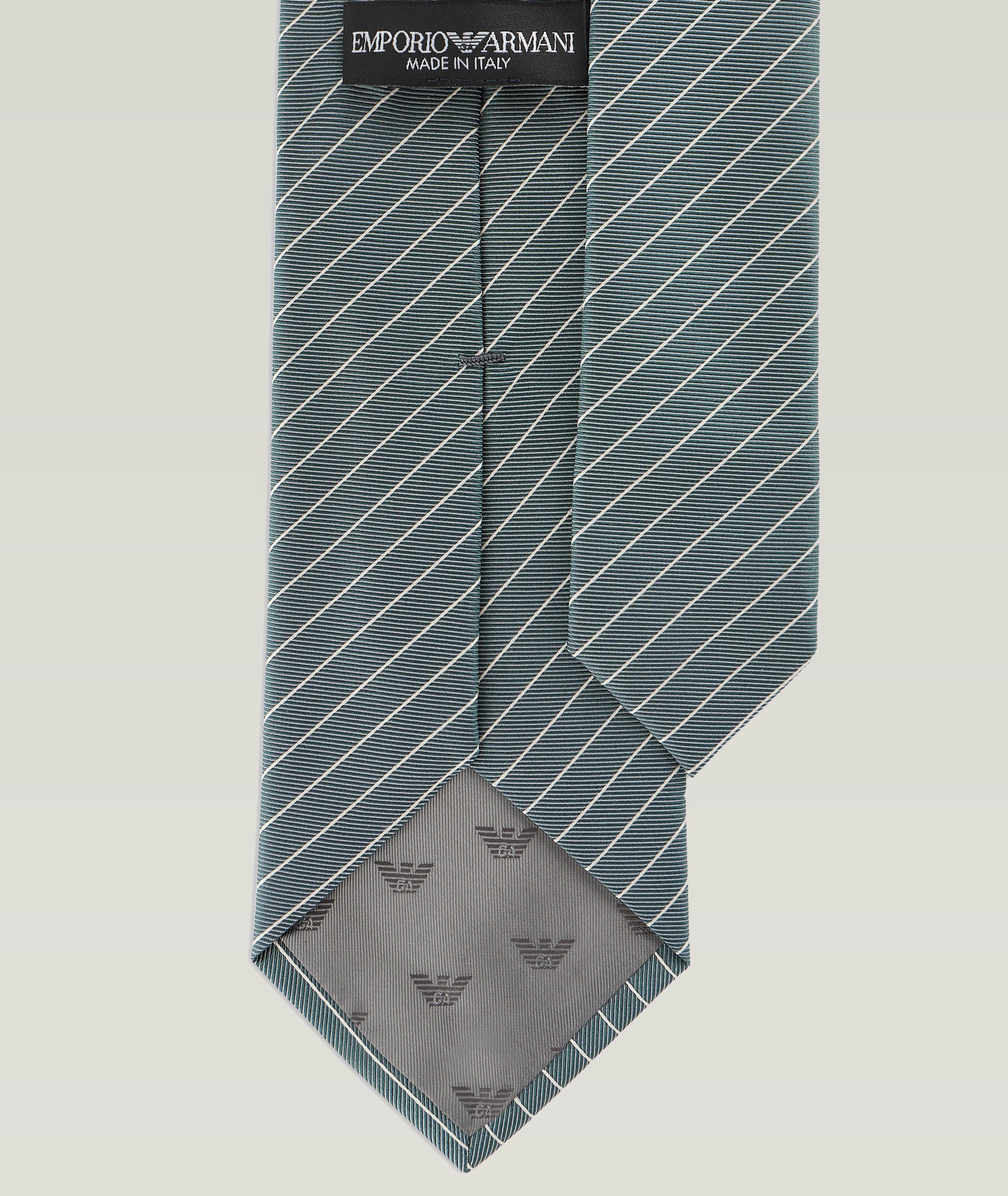 Jacquard Striped Silk Tie  image 1