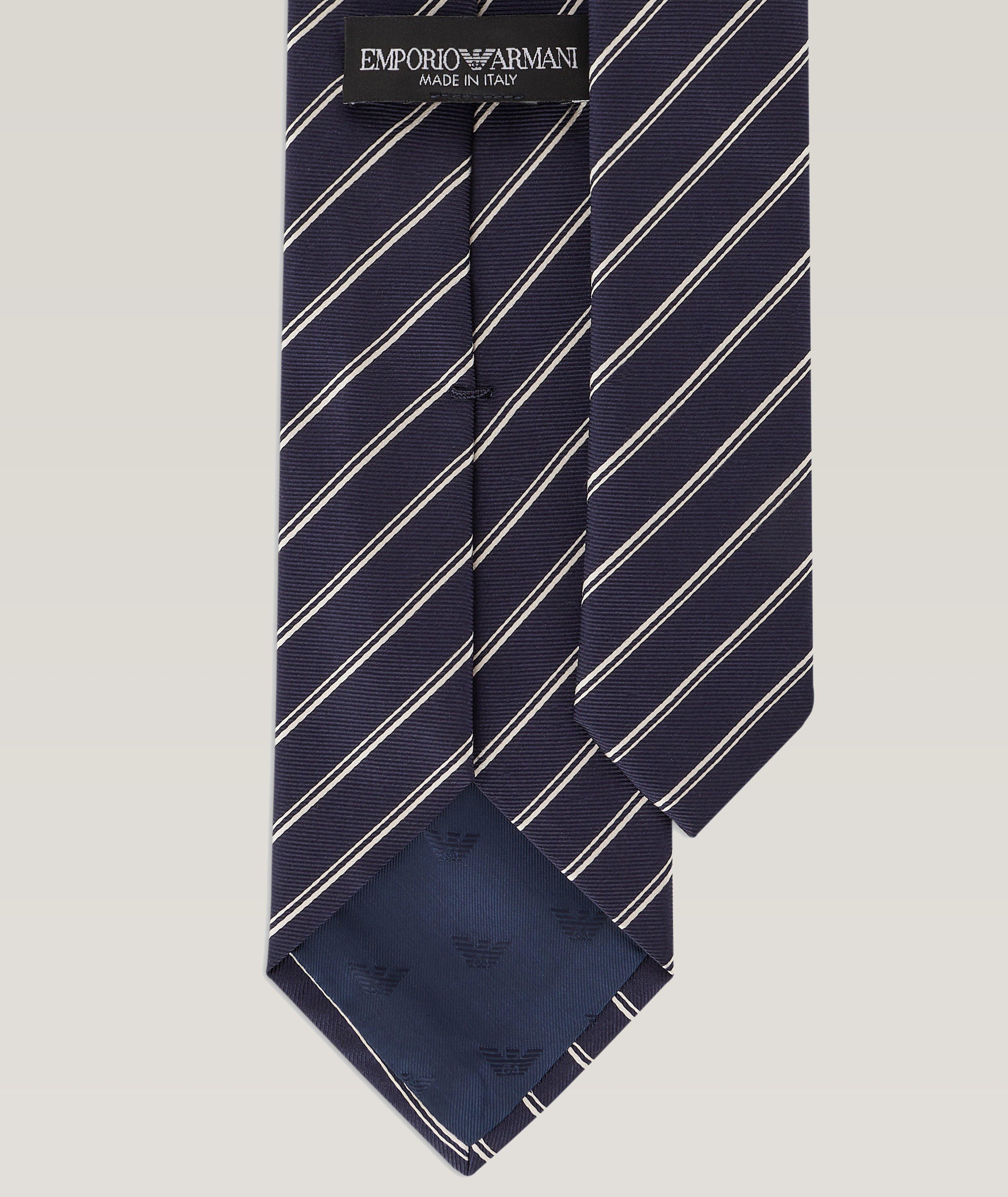 Jacquard Striped Silk Tie  image 1