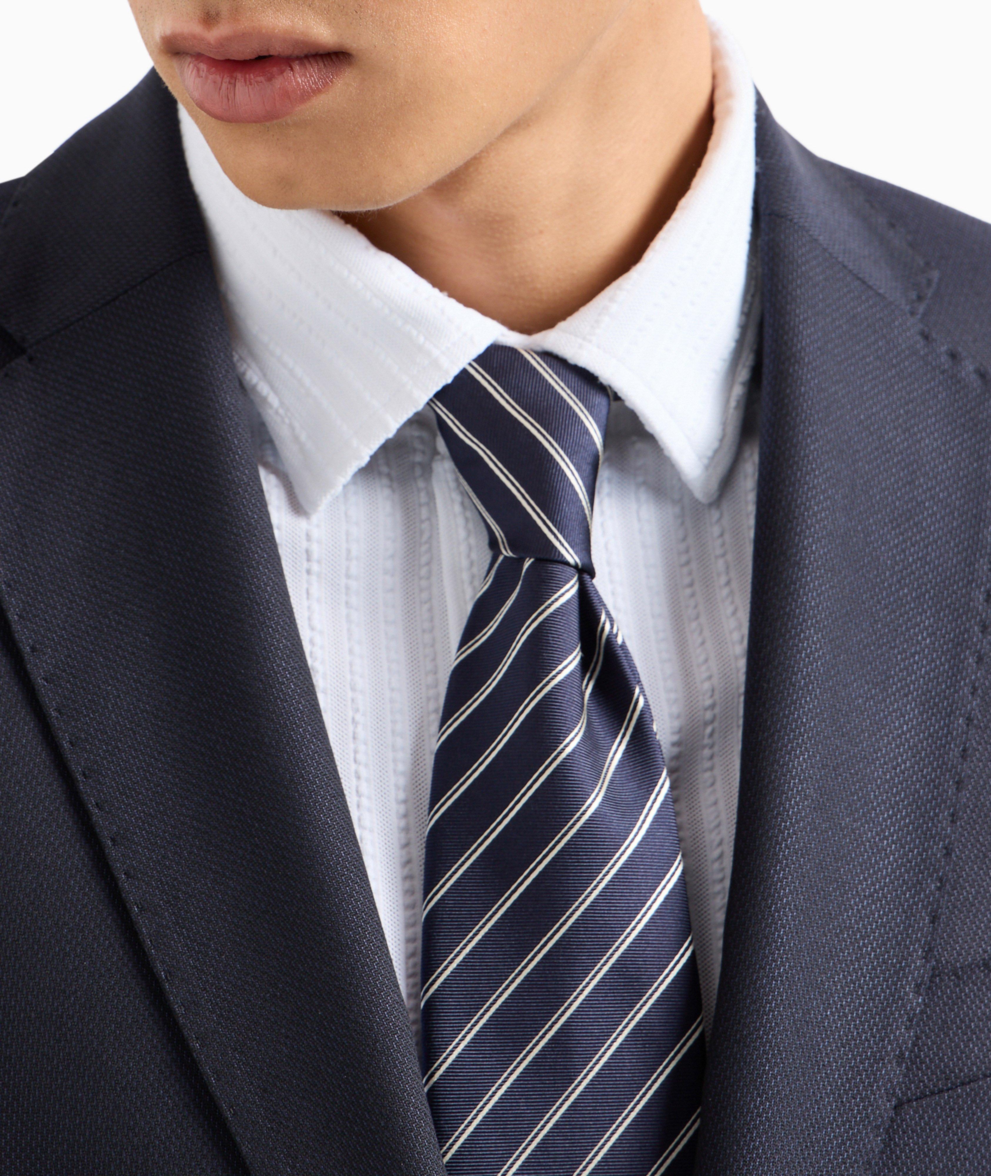 Jacquard Striped Silk Tie  image 2