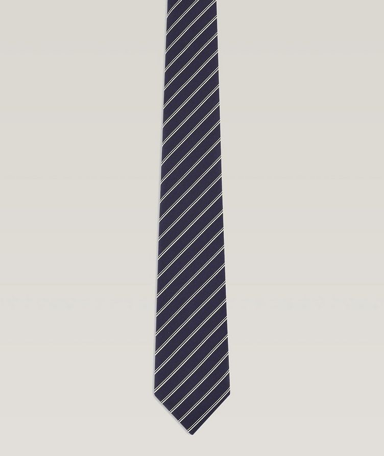Jacquard Striped Silk Tie  image 0