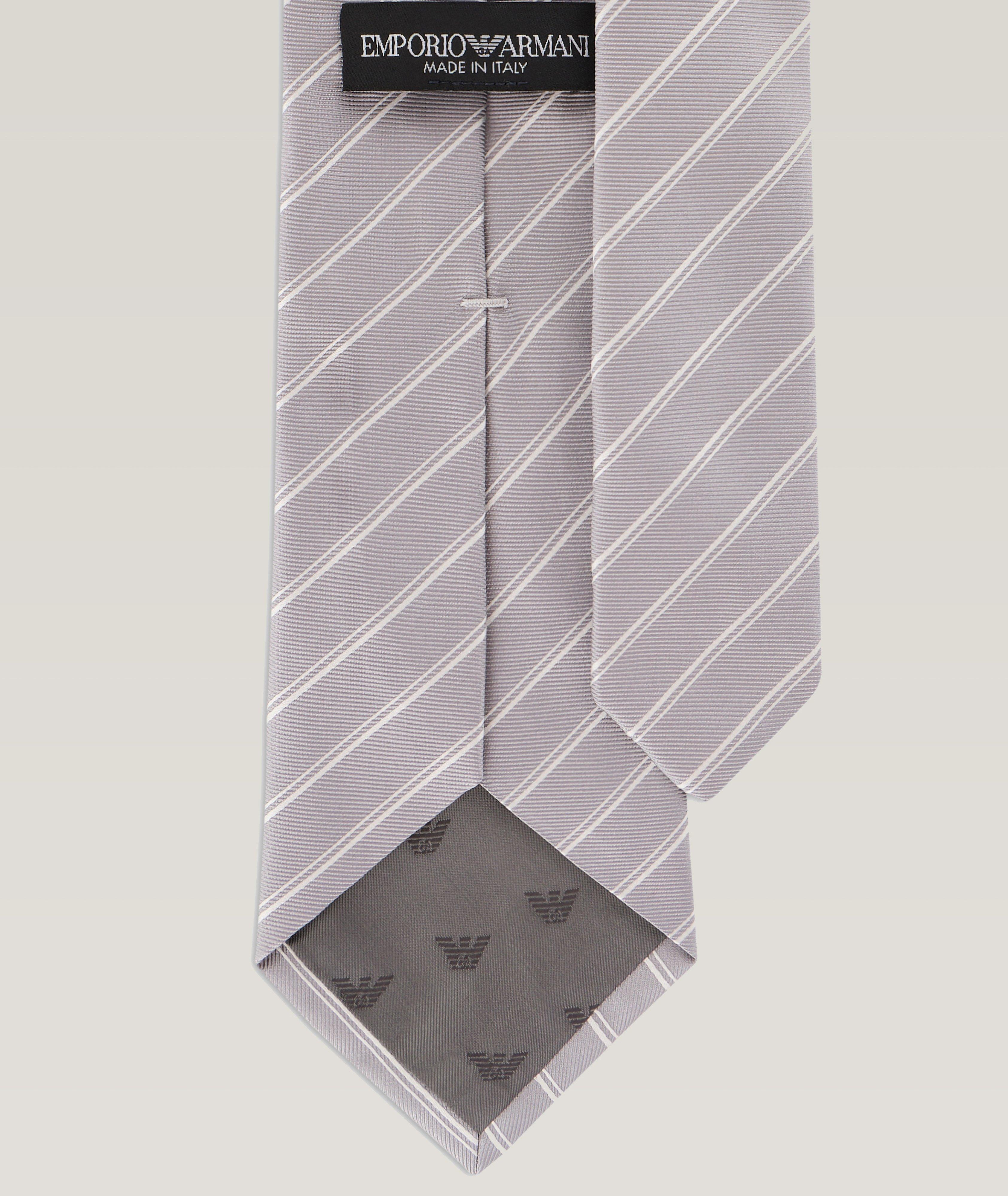 Jacquard Striped Silk Tie  image 1