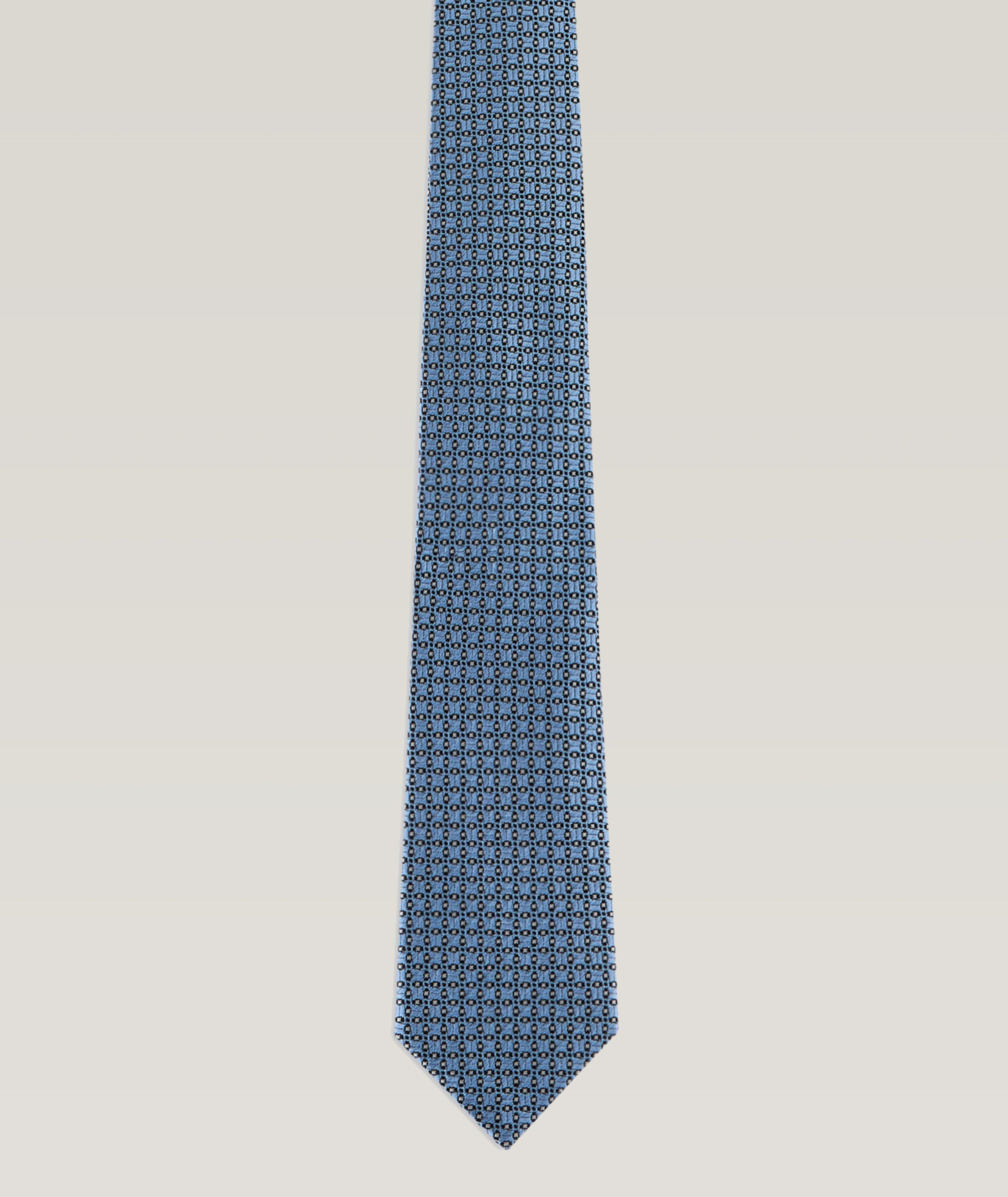 Neat Pattern Chevron Silk Jacquard Tie image 0