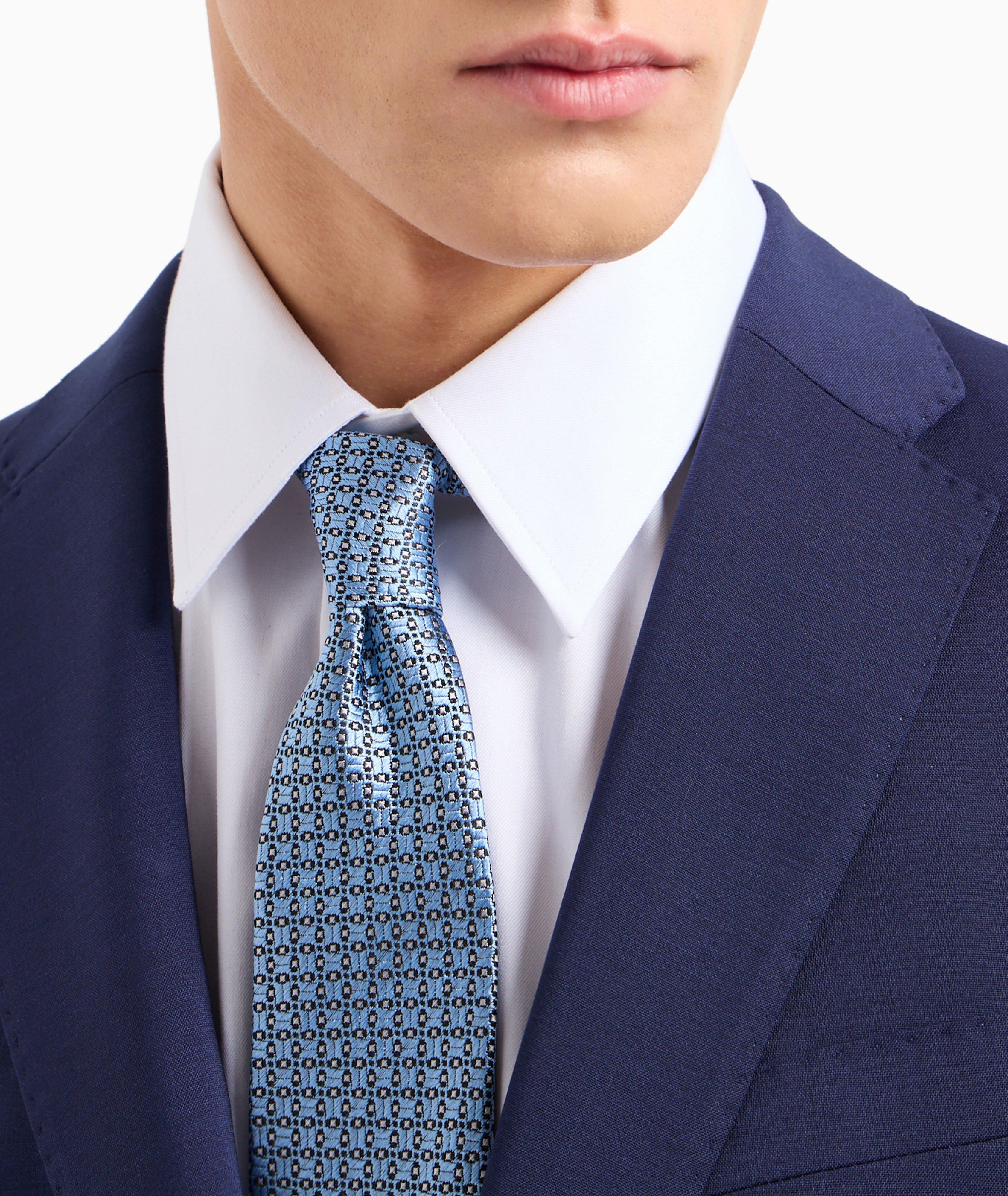 Neat Pattern Chevron Silk Jacquard Tie image 2