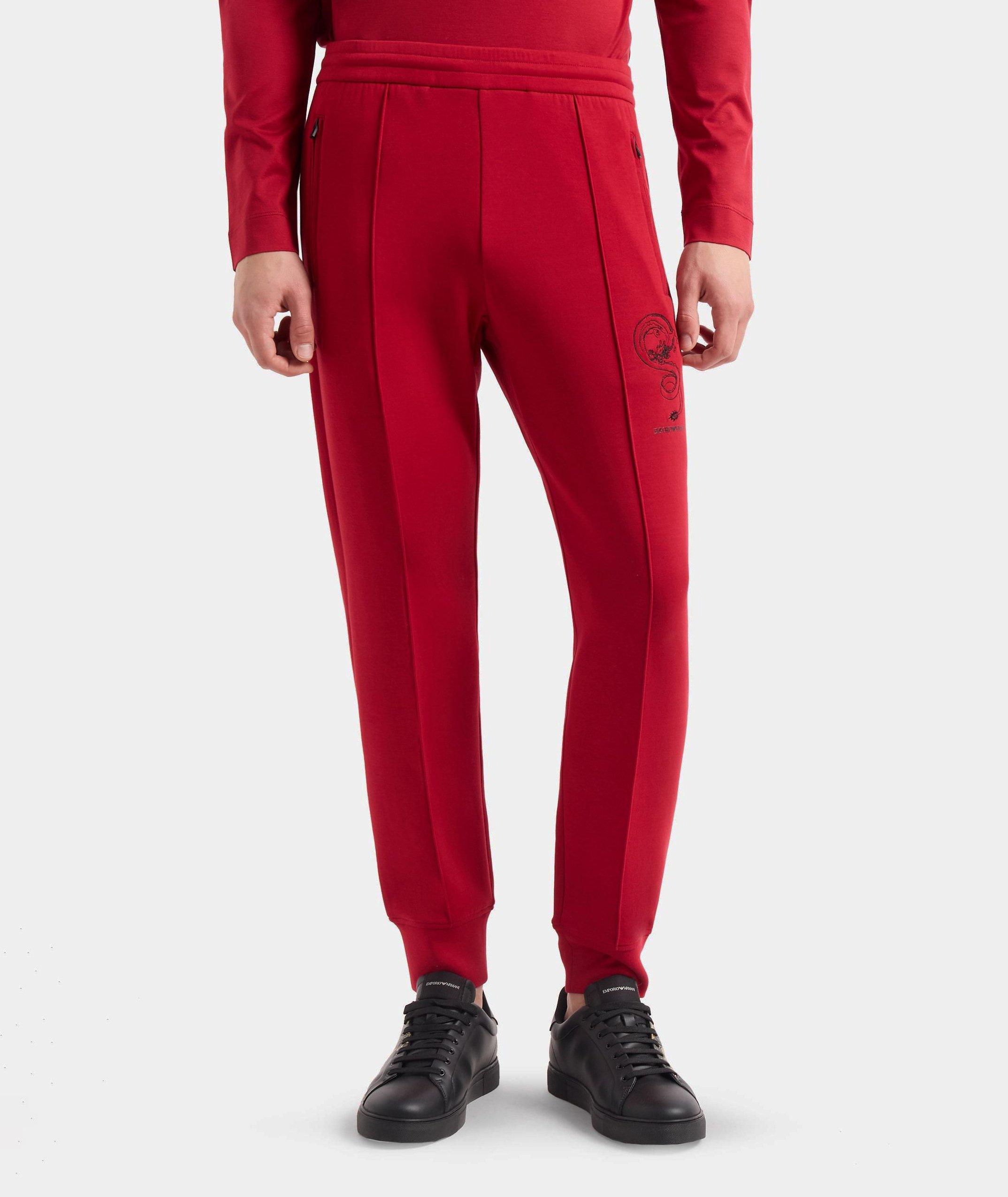 Emporio Armani Lunar New Year Dragon Print Joggers, Pants