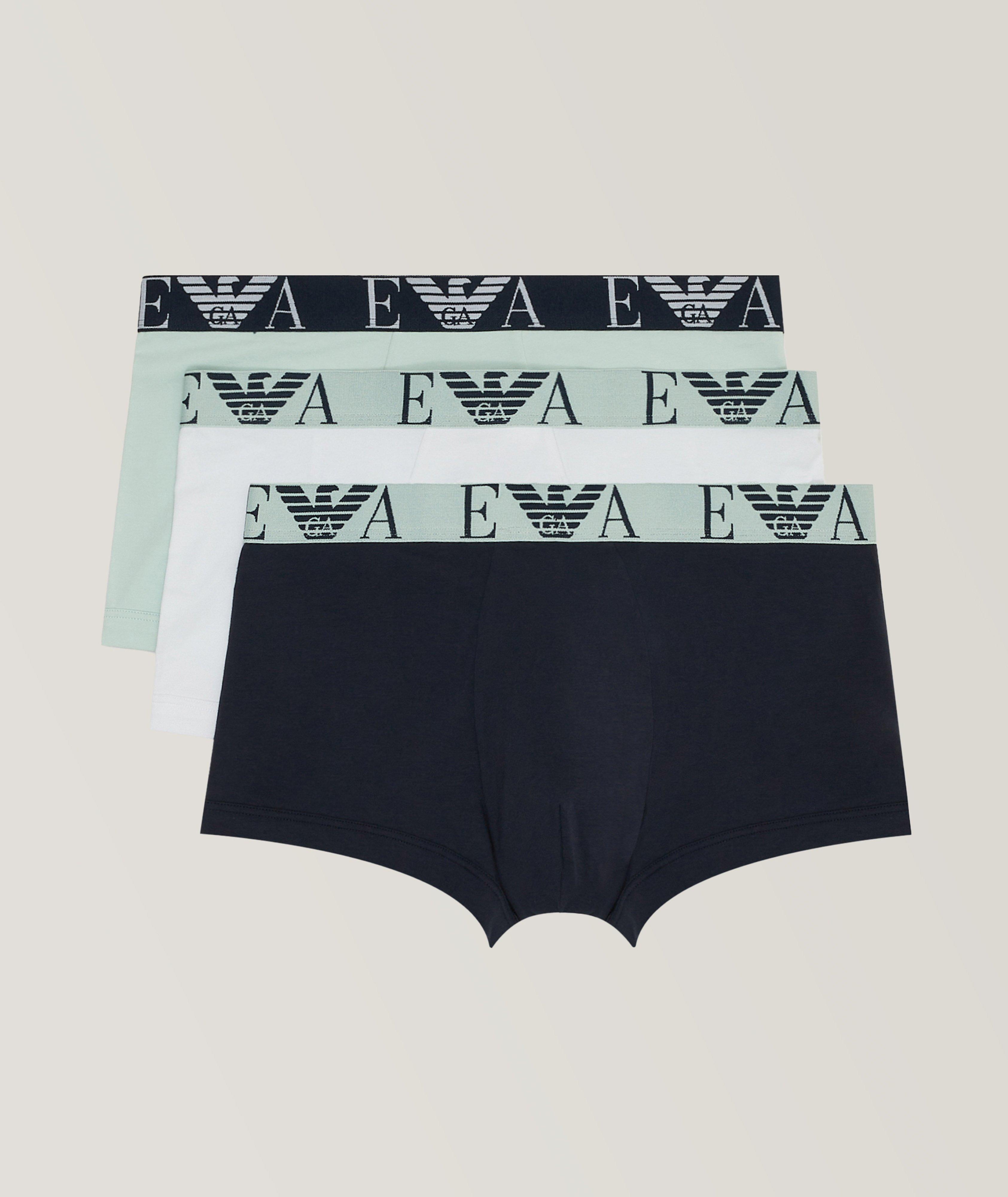 Emporio Armani Three-Pack Logo Band Stretch-Cotton Briefs