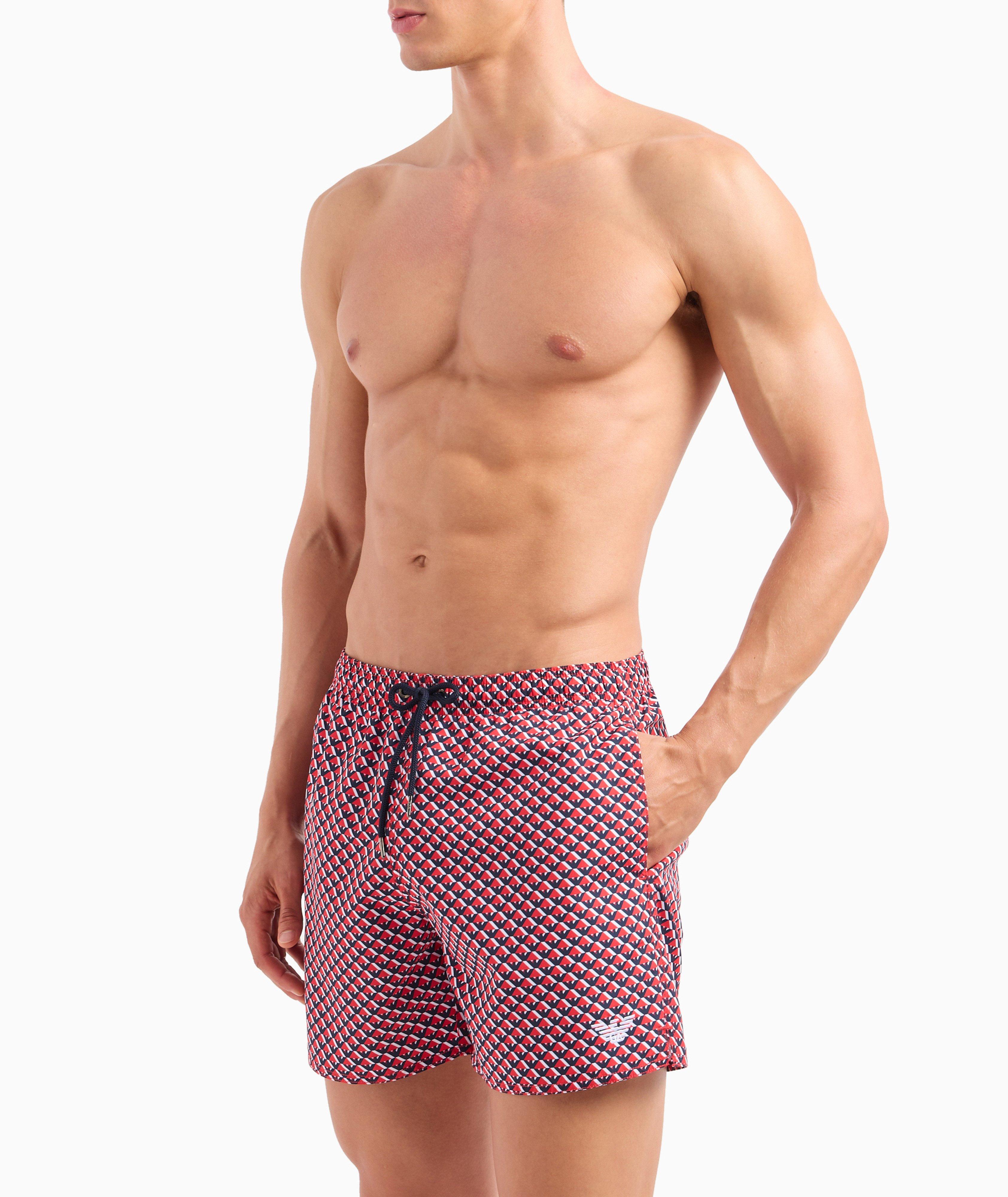 Allover Logo Technical Fabric Swim Shorts image 2