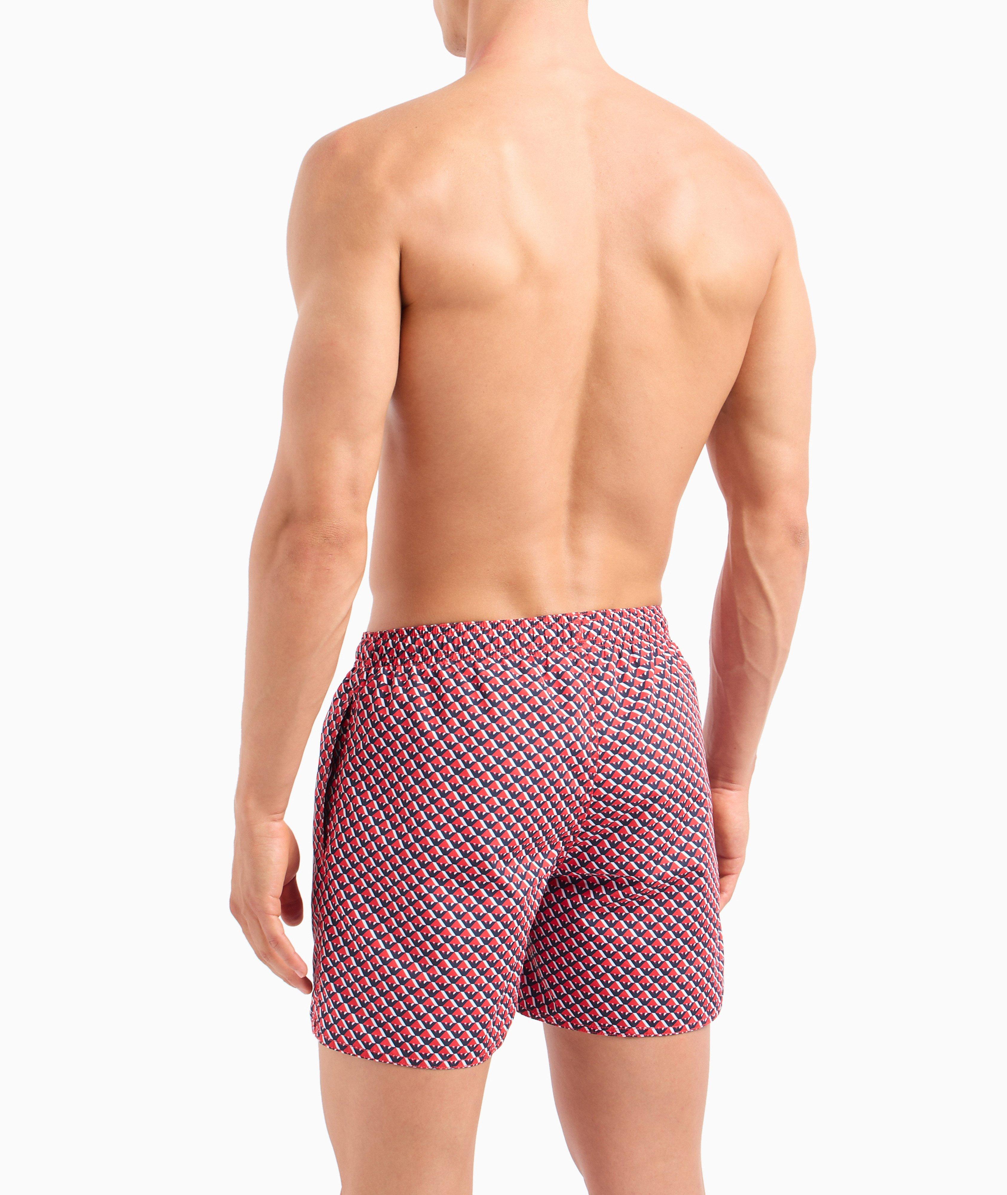 Allover Logo Technical Fabric Swim Shorts image 3