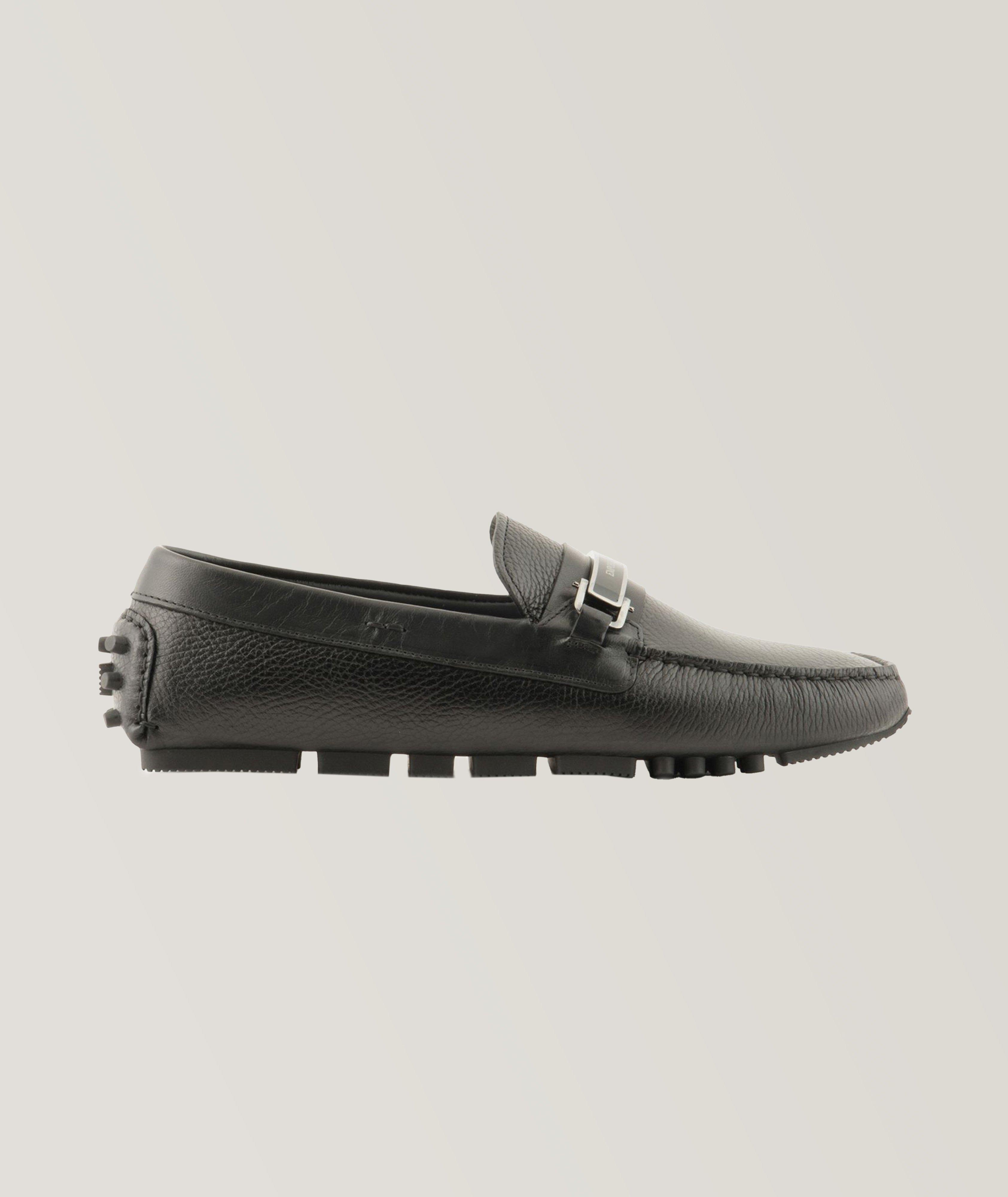 Emporio Armani Pebbled Leather Loafers