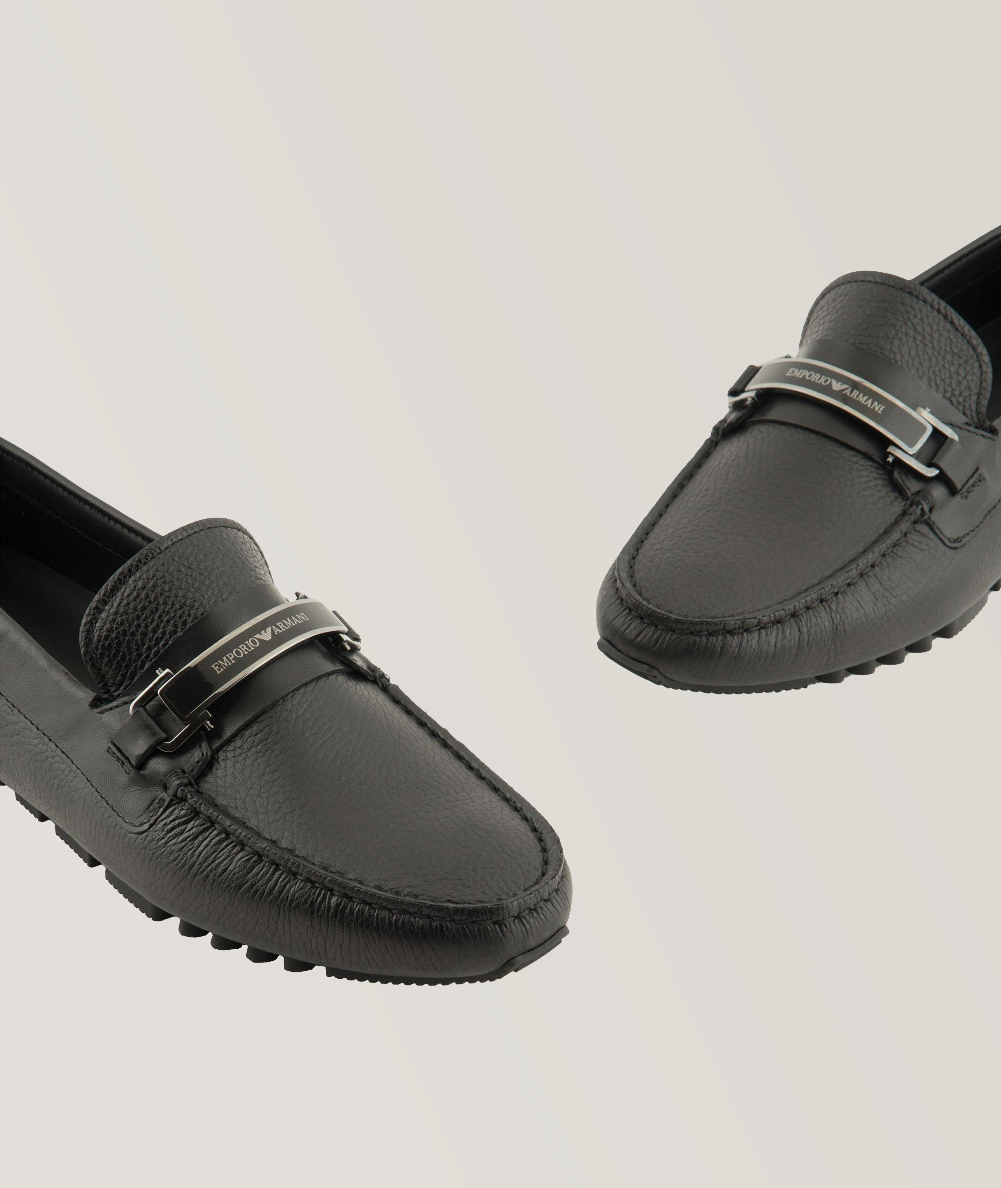 Pebbled Leather Loafers