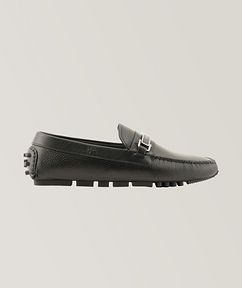 Emporio Armani Pebbled Leather Loafers