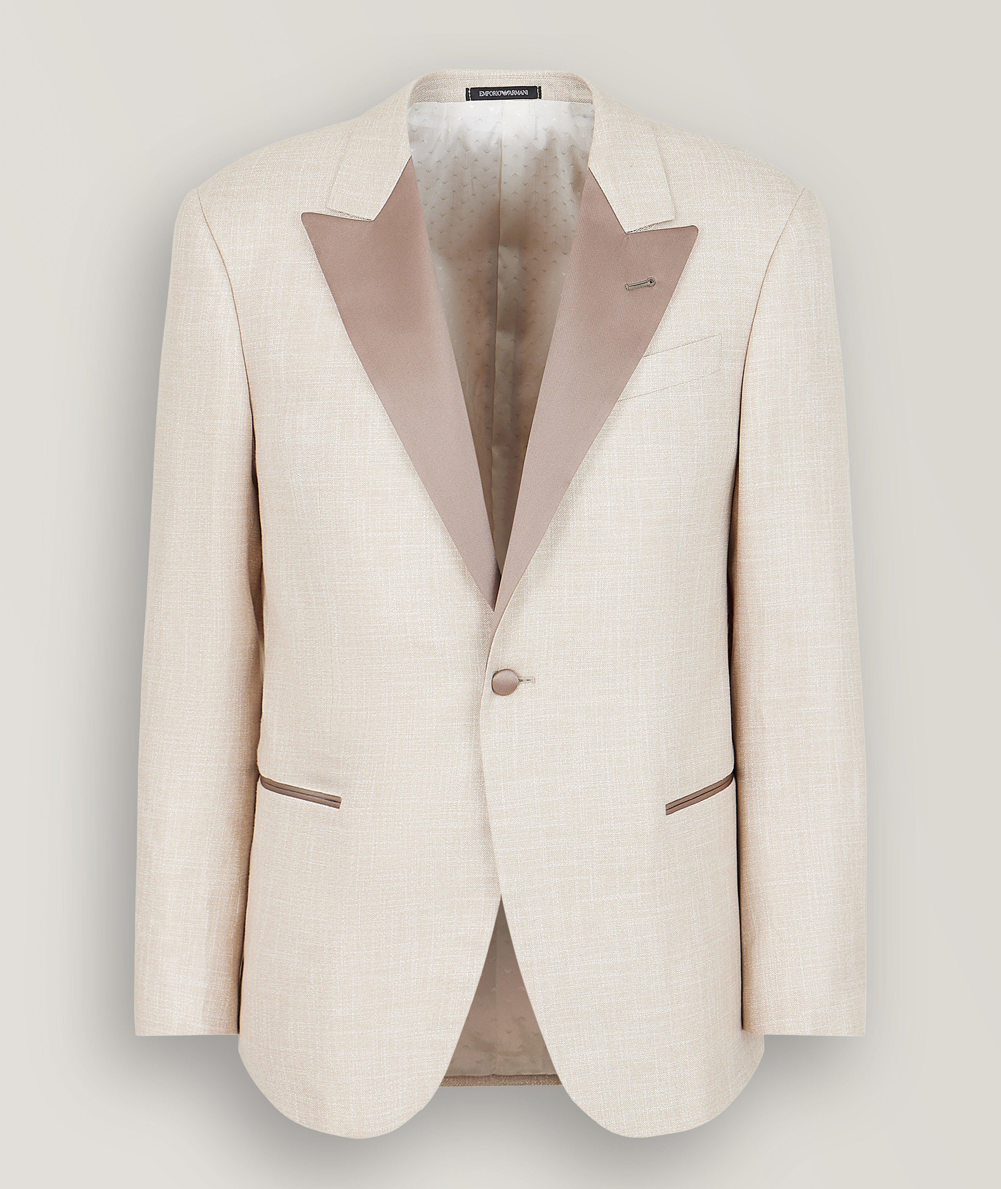 Bamboo Striped Satin Tuxedo Vest