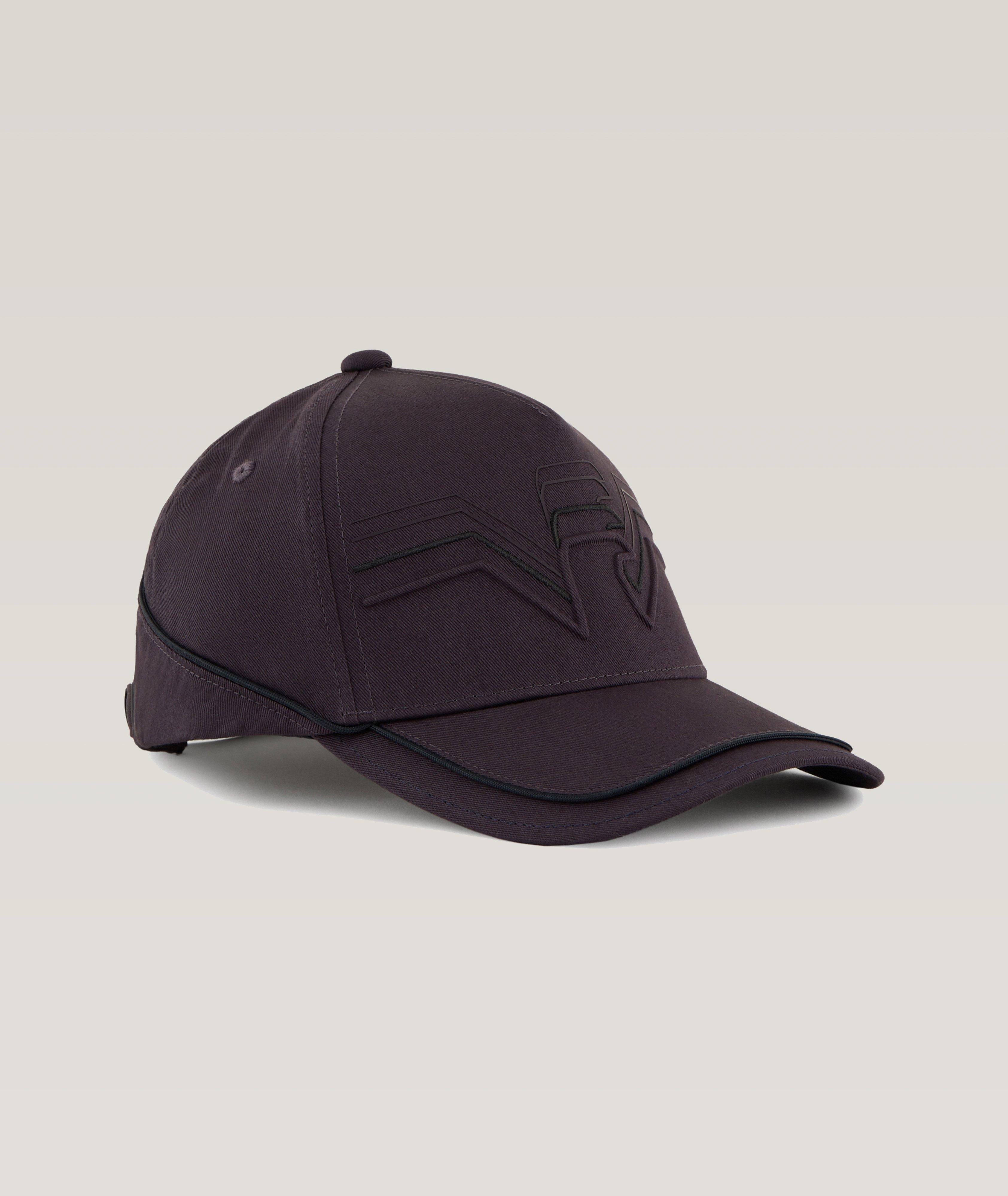 Embossed Oversized Logo Cotton Baseball Cap 