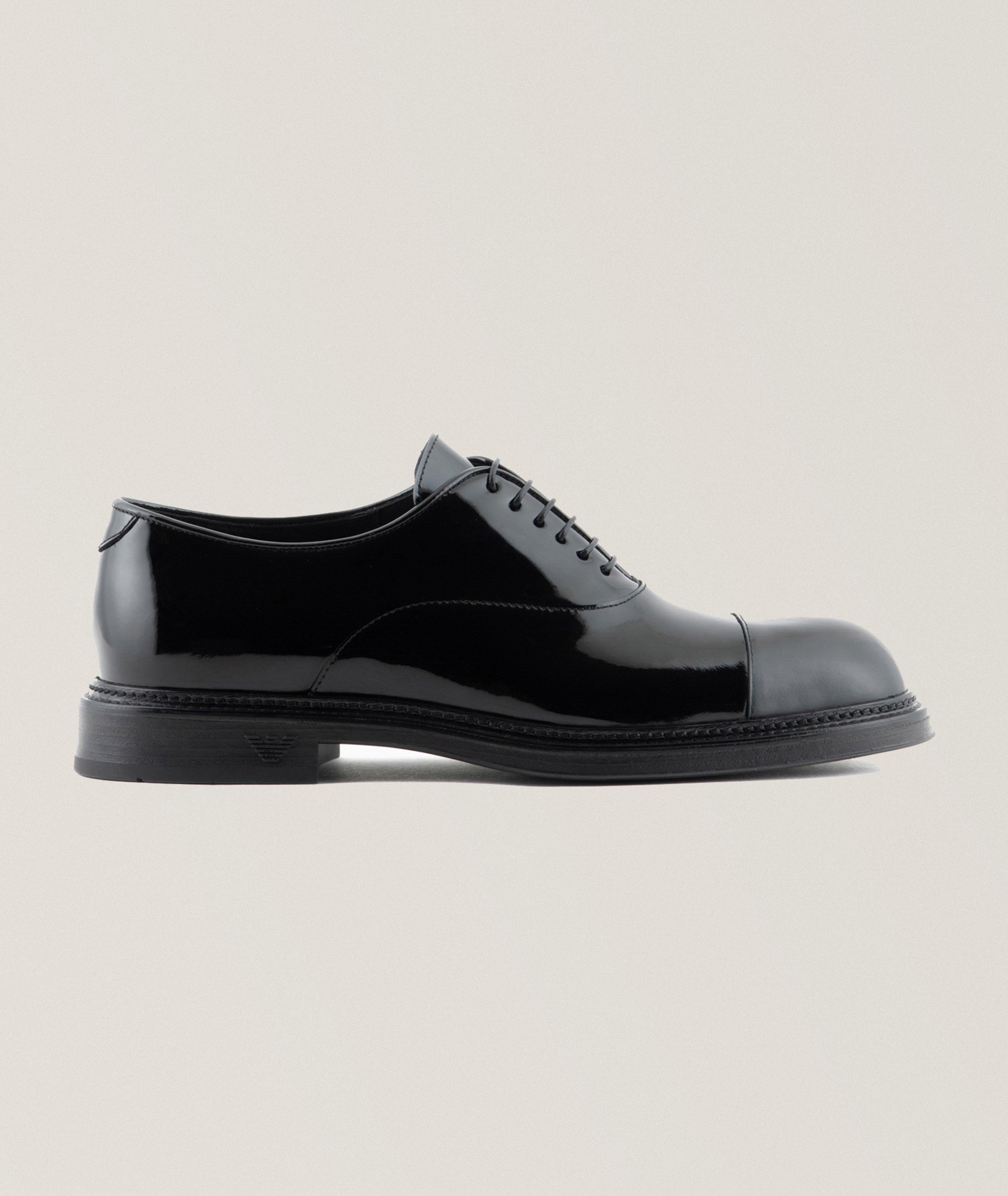 Emporio Armani Patent Leather Oxfords | Dress Shoes | Harry Rosen