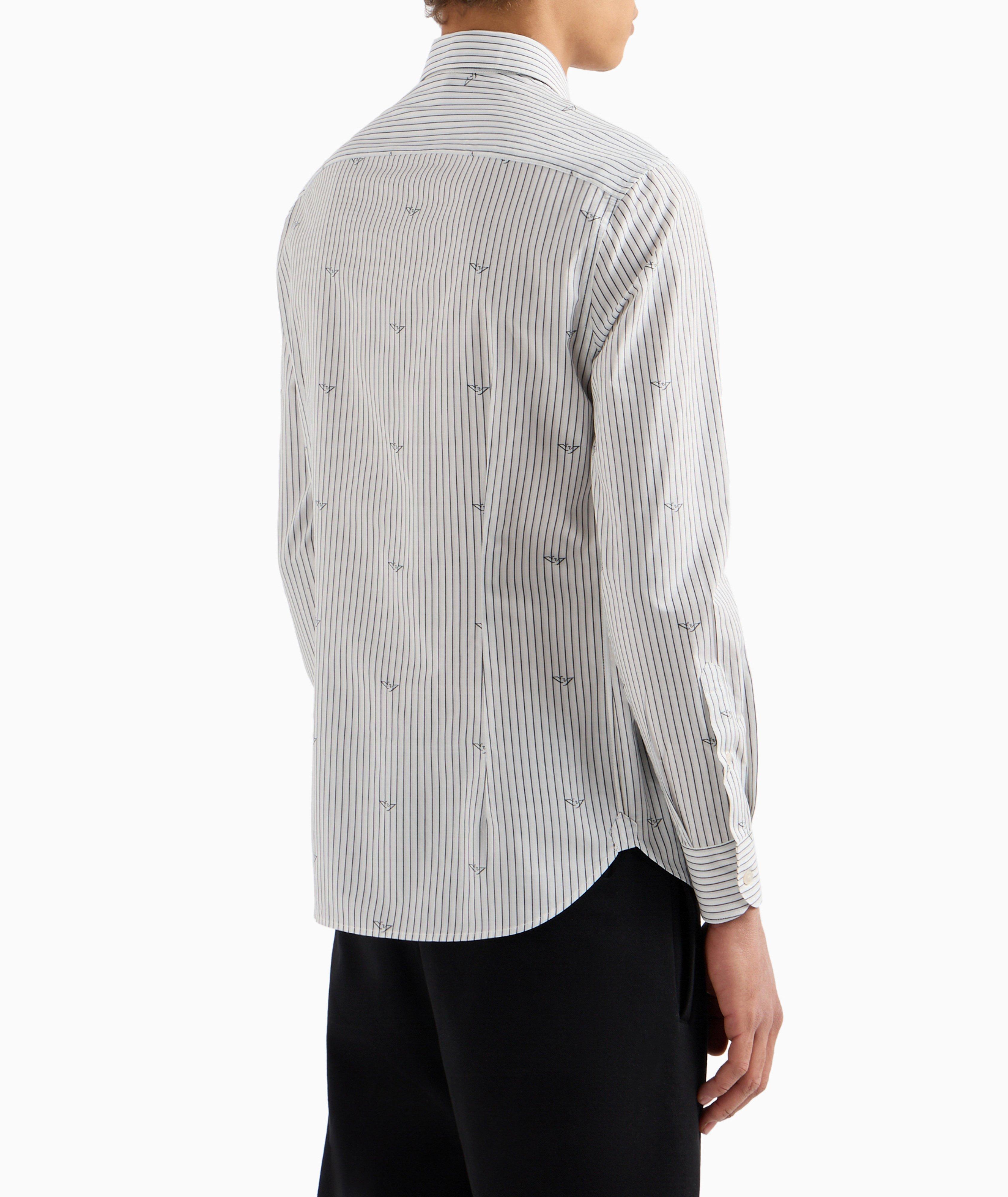 Pinstripe Eagle Jacquard Cotton Sport Shirt image 2