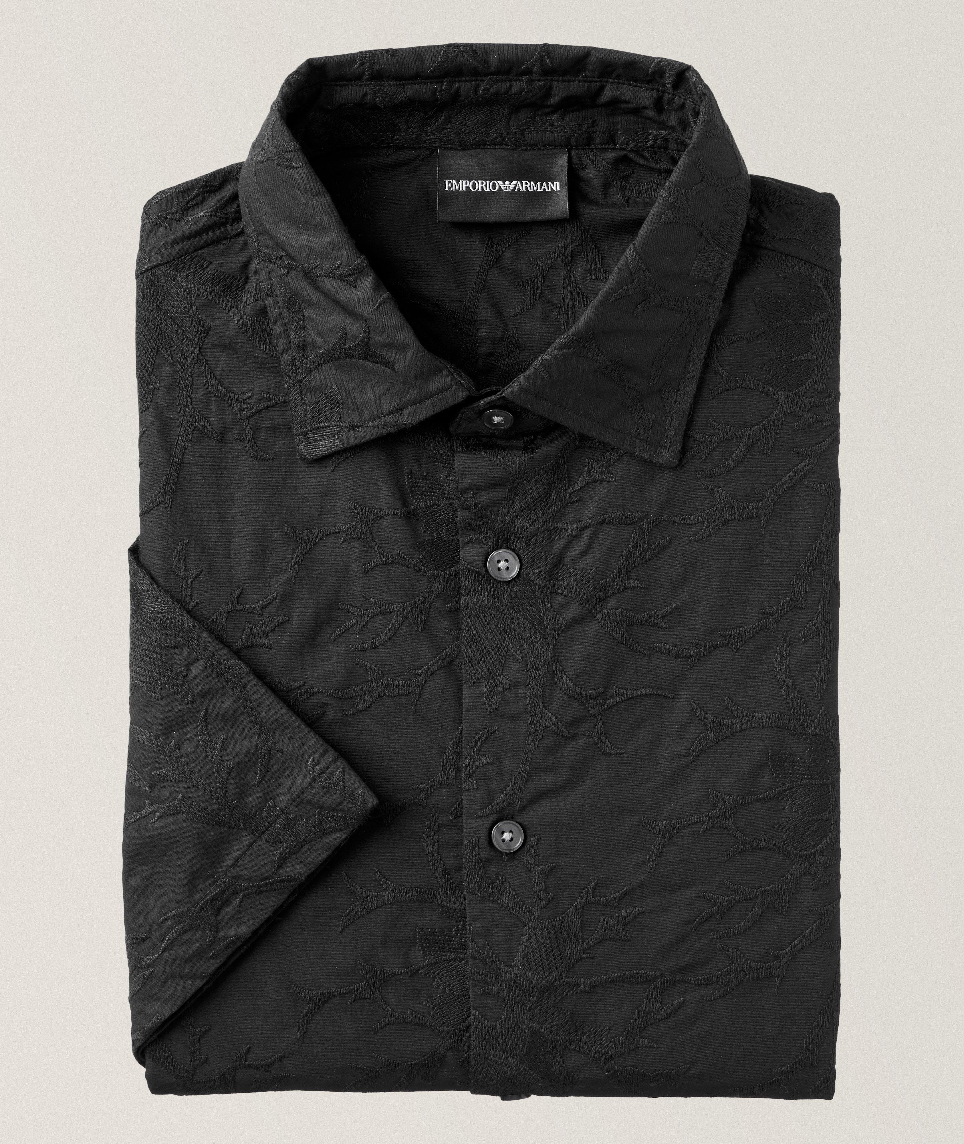 Textured Branch Cotton Sport Shirt image 0