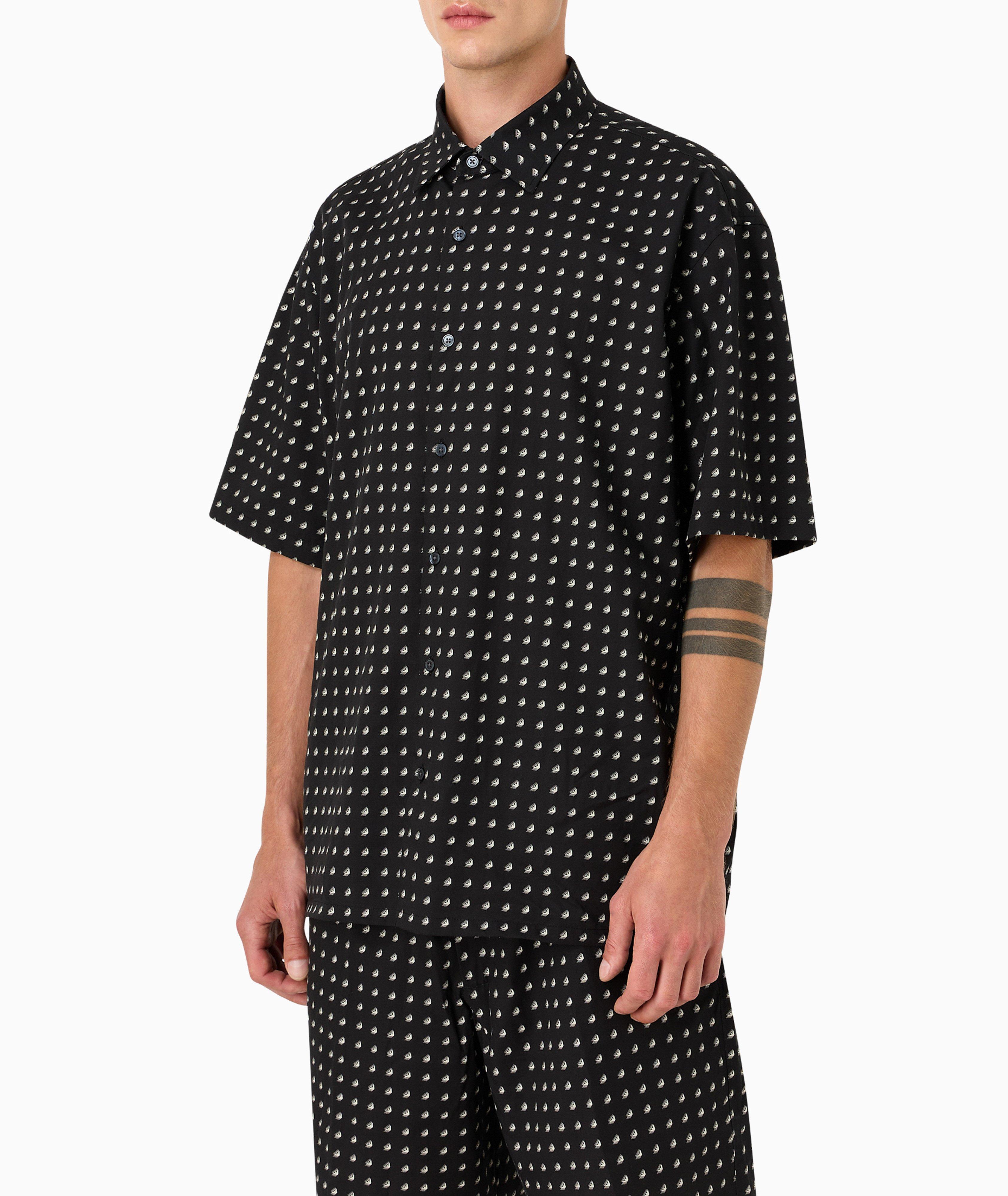 Chemise décontractée en lyocell et en coton à motif de logos image 2