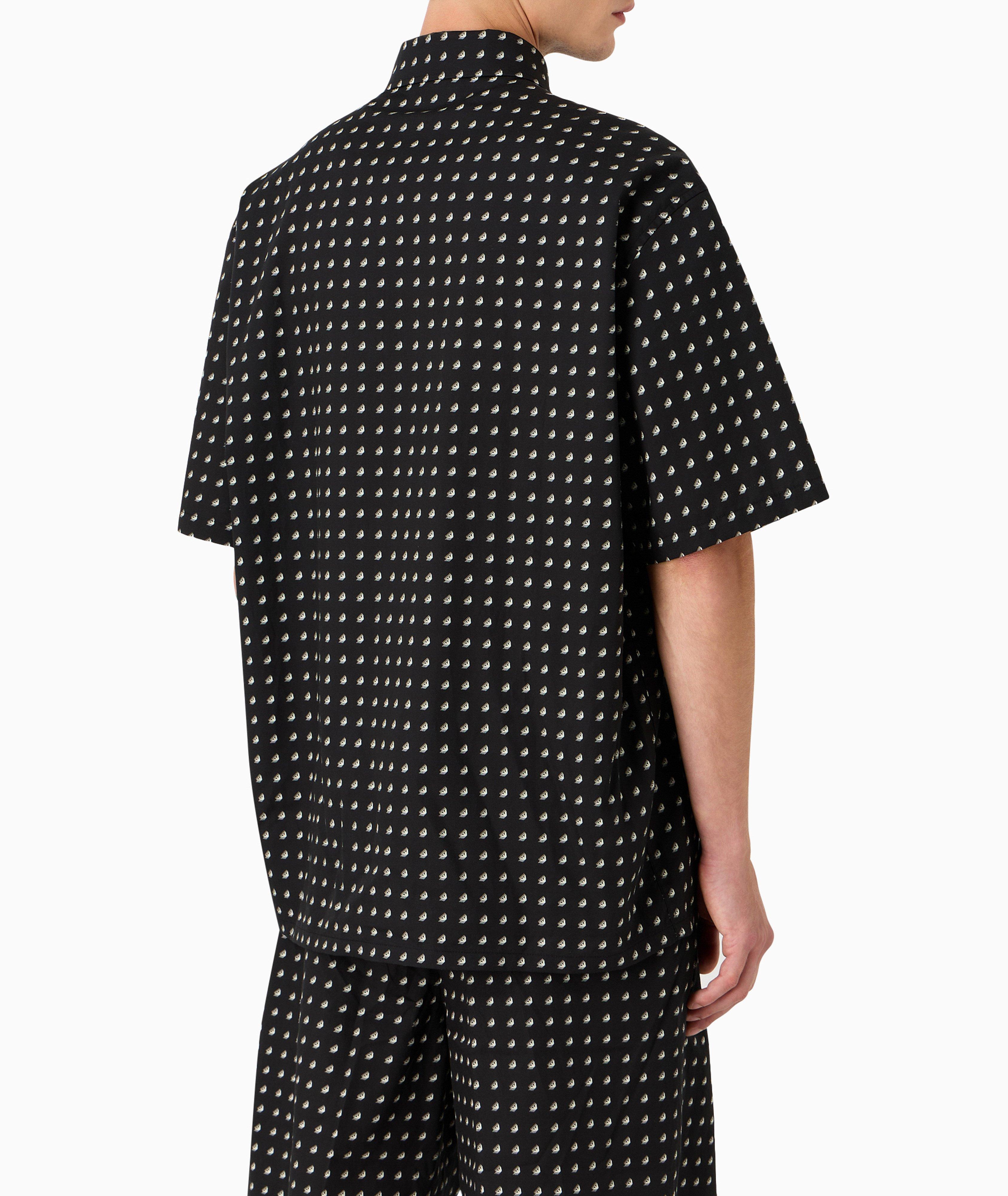 Chemise décontractée en lyocell et en coton à motif de logos image 3