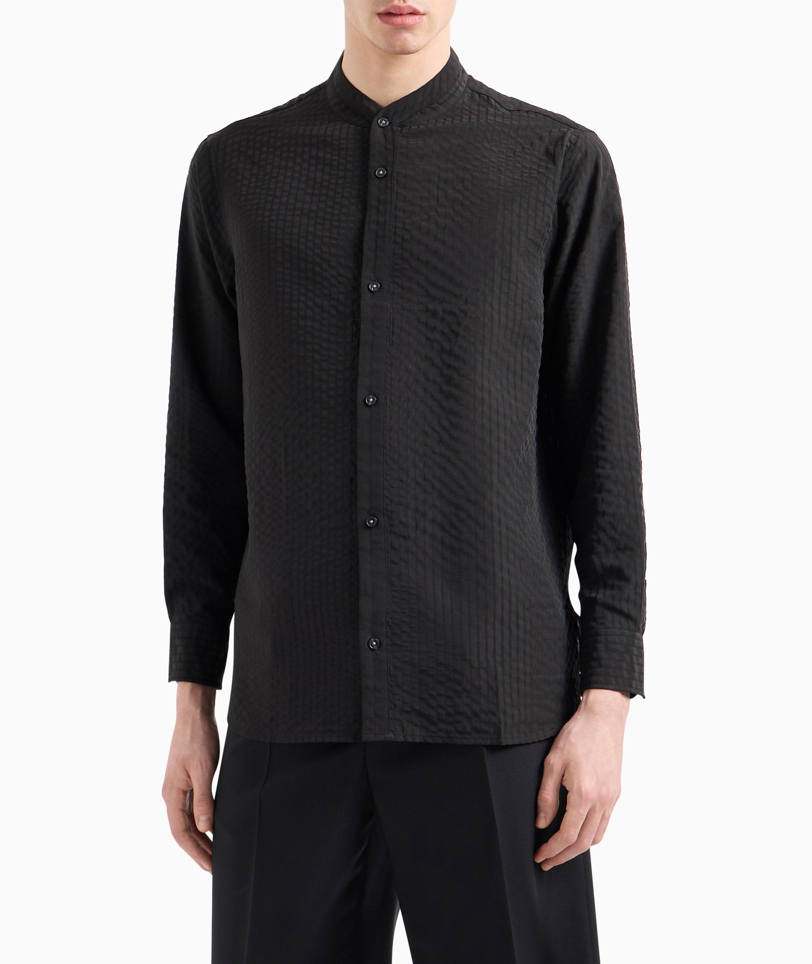 Oversized Striped Lyocell-Blend Shirt image 1