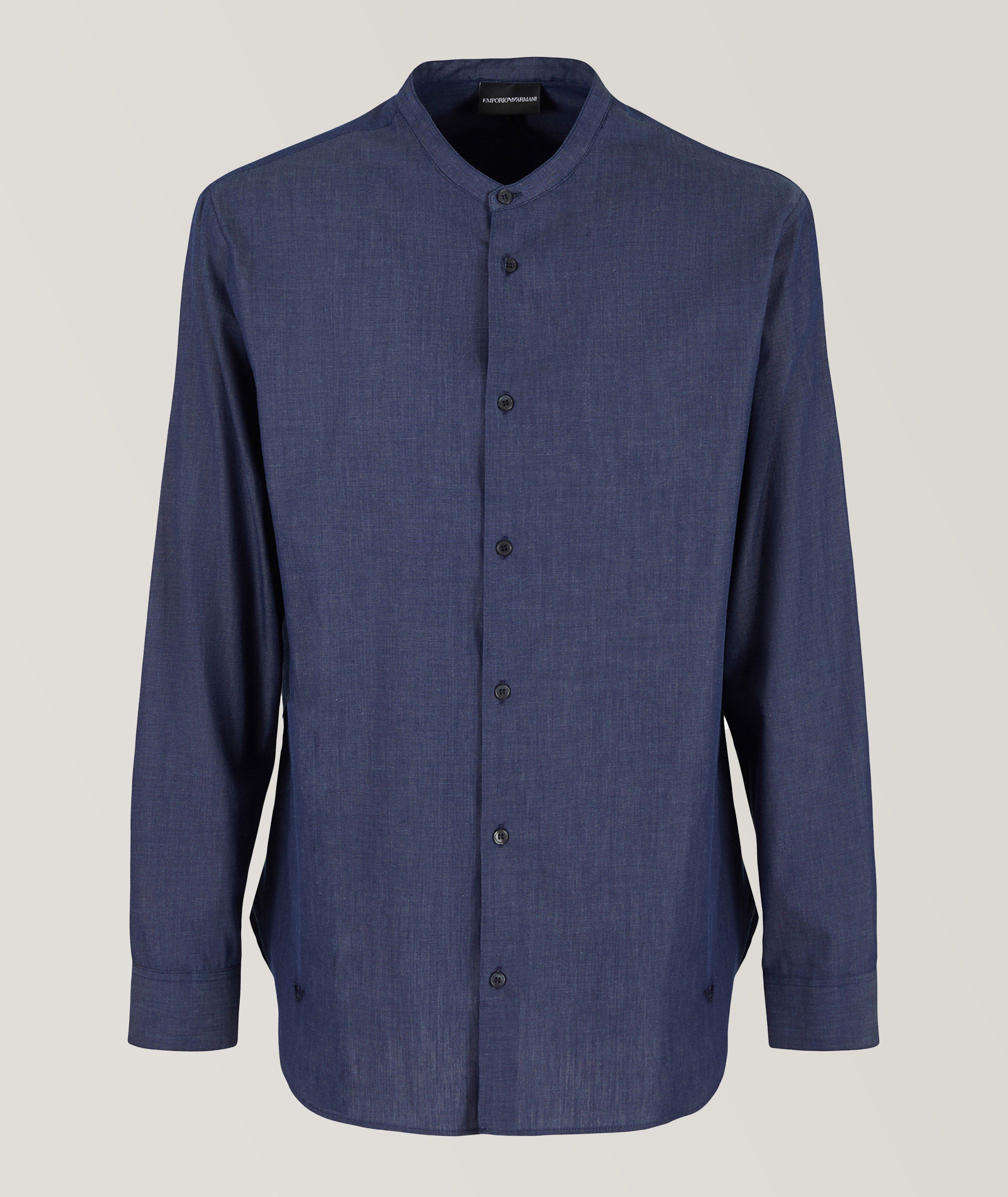 Chemise décontractée en toile chambray de coton image 0