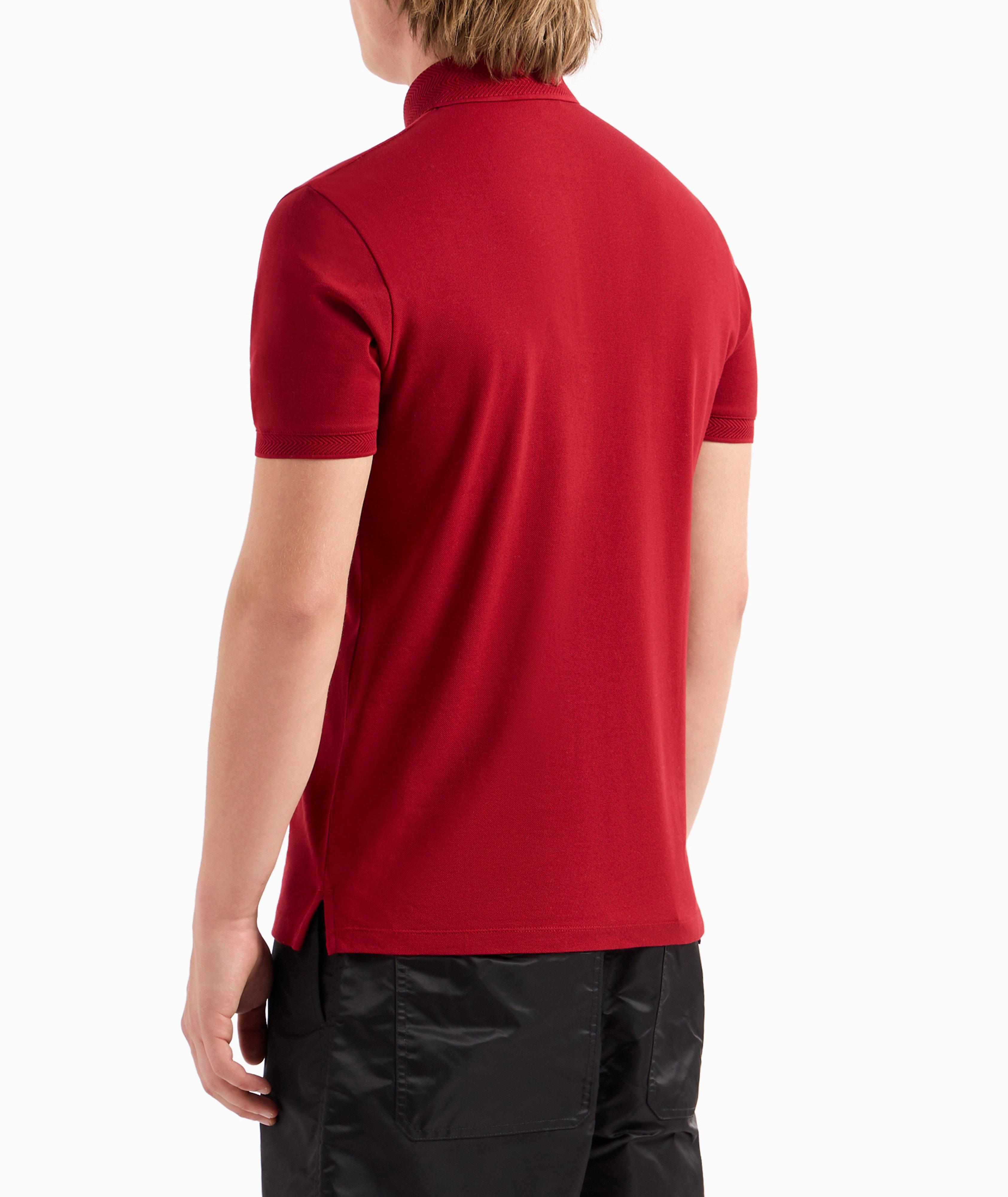 Pattern Trim Piqué Cotton Polo image 2