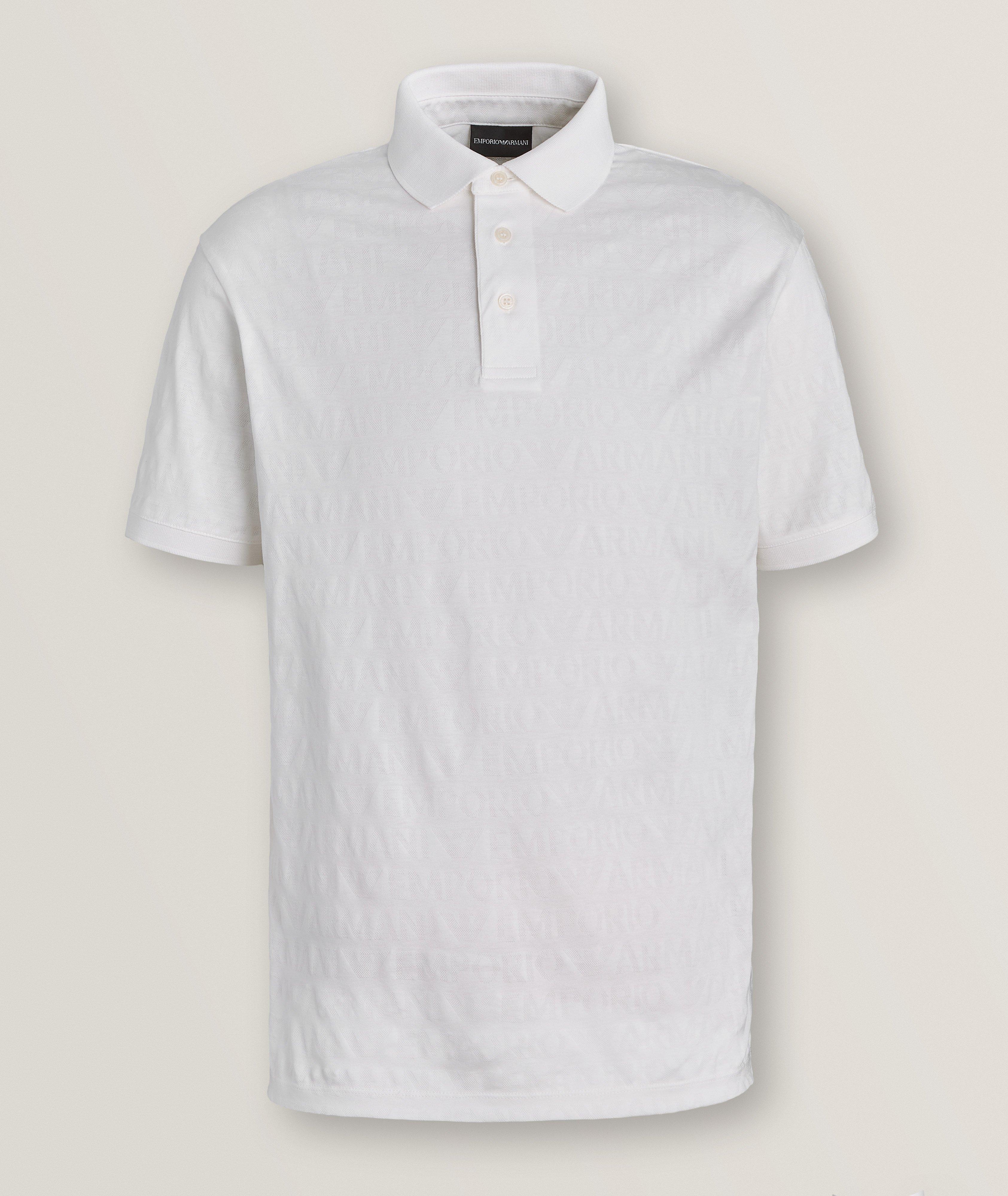 Textured Logo Cotton Polo  image 0