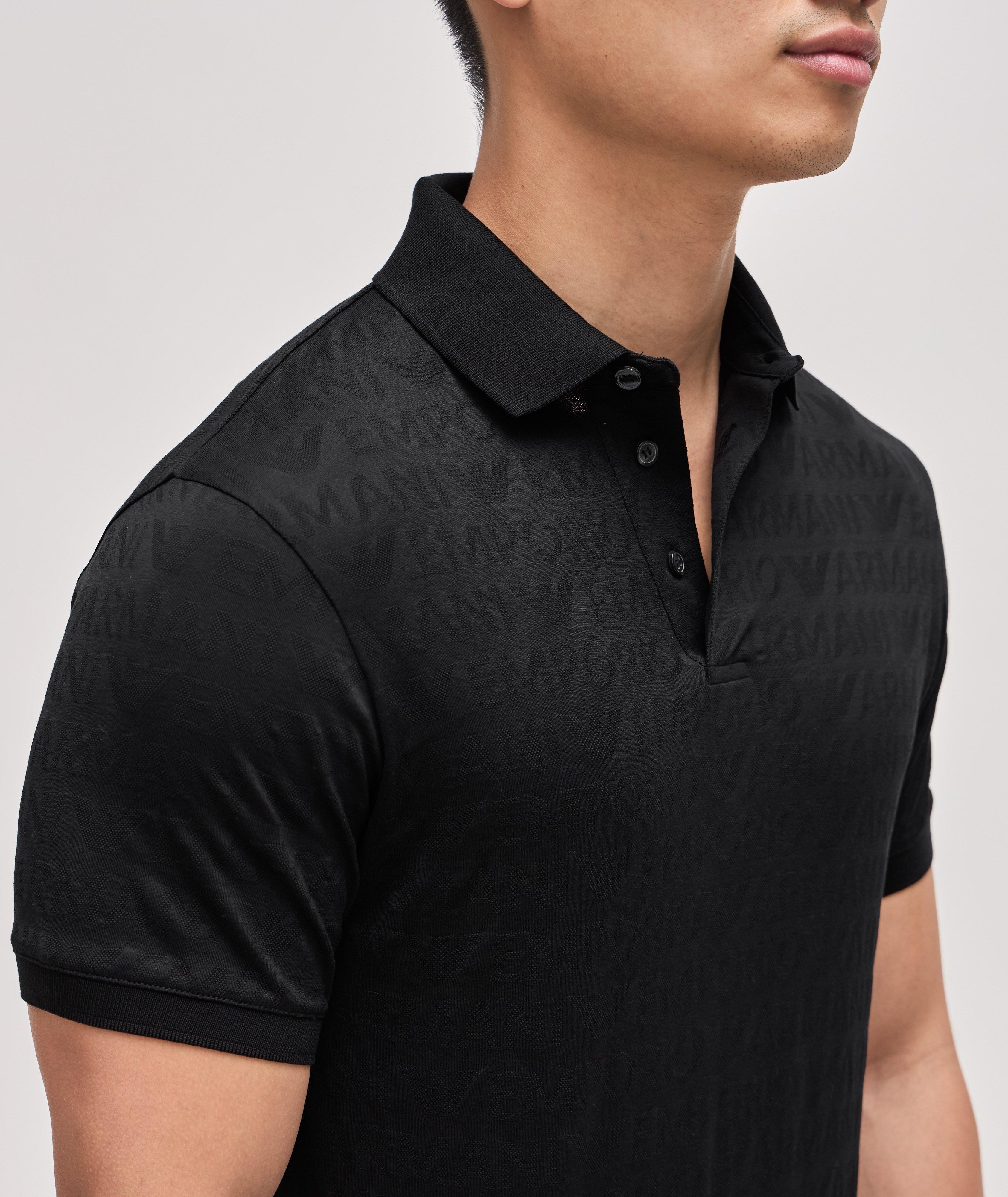 Textured Logo Cotton Polo  image 3