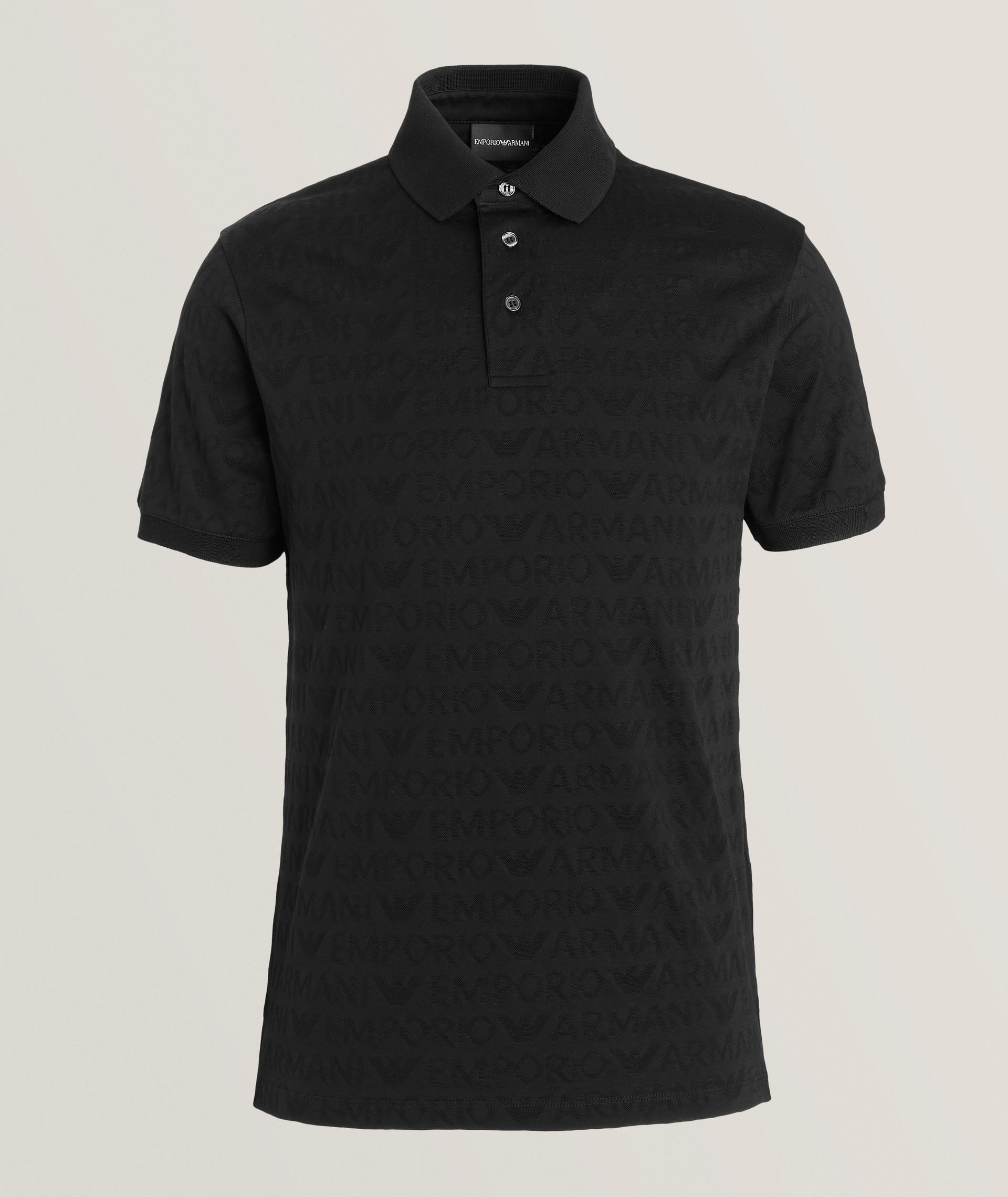 Textured Logo Cotton Polo  image 0
