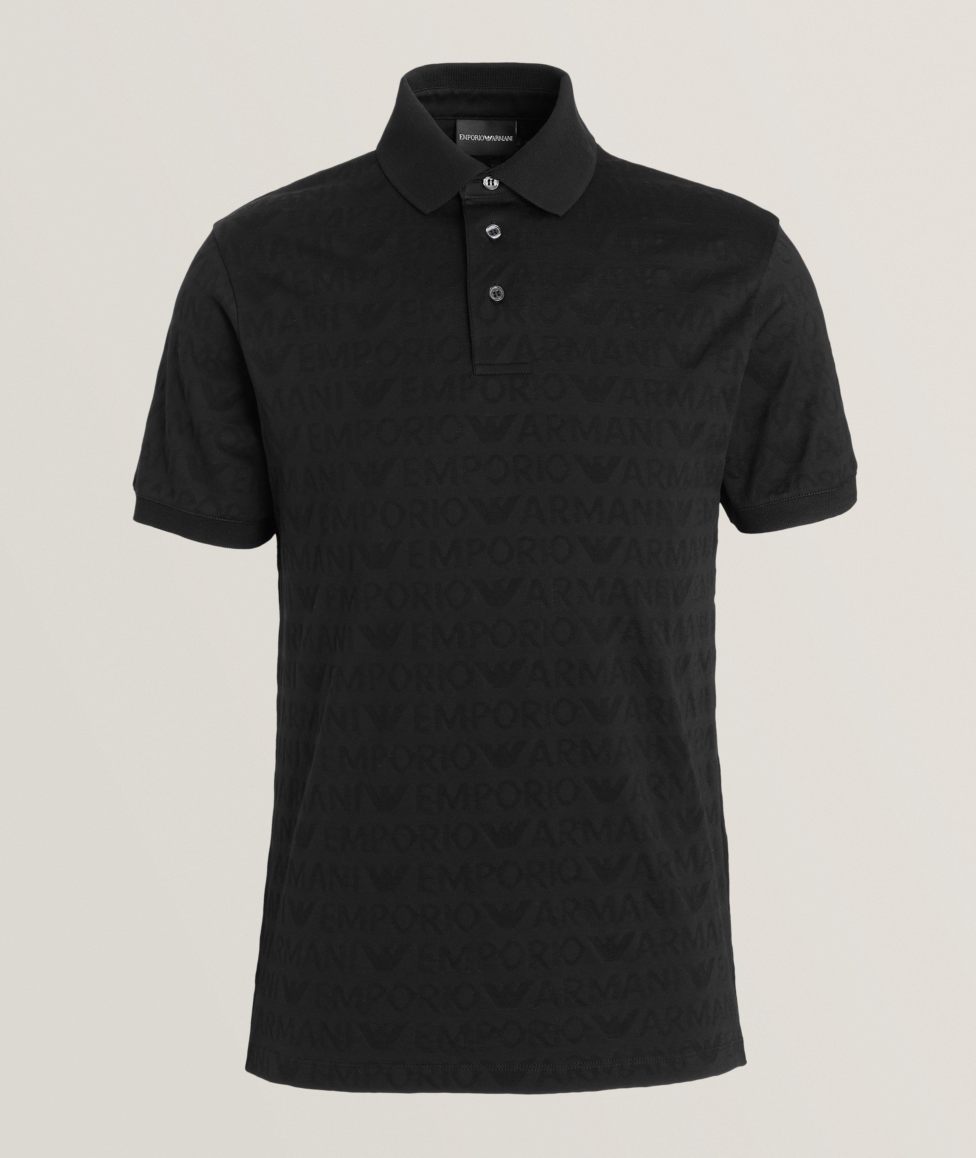 Textured Logo Cotton Polo  image 0