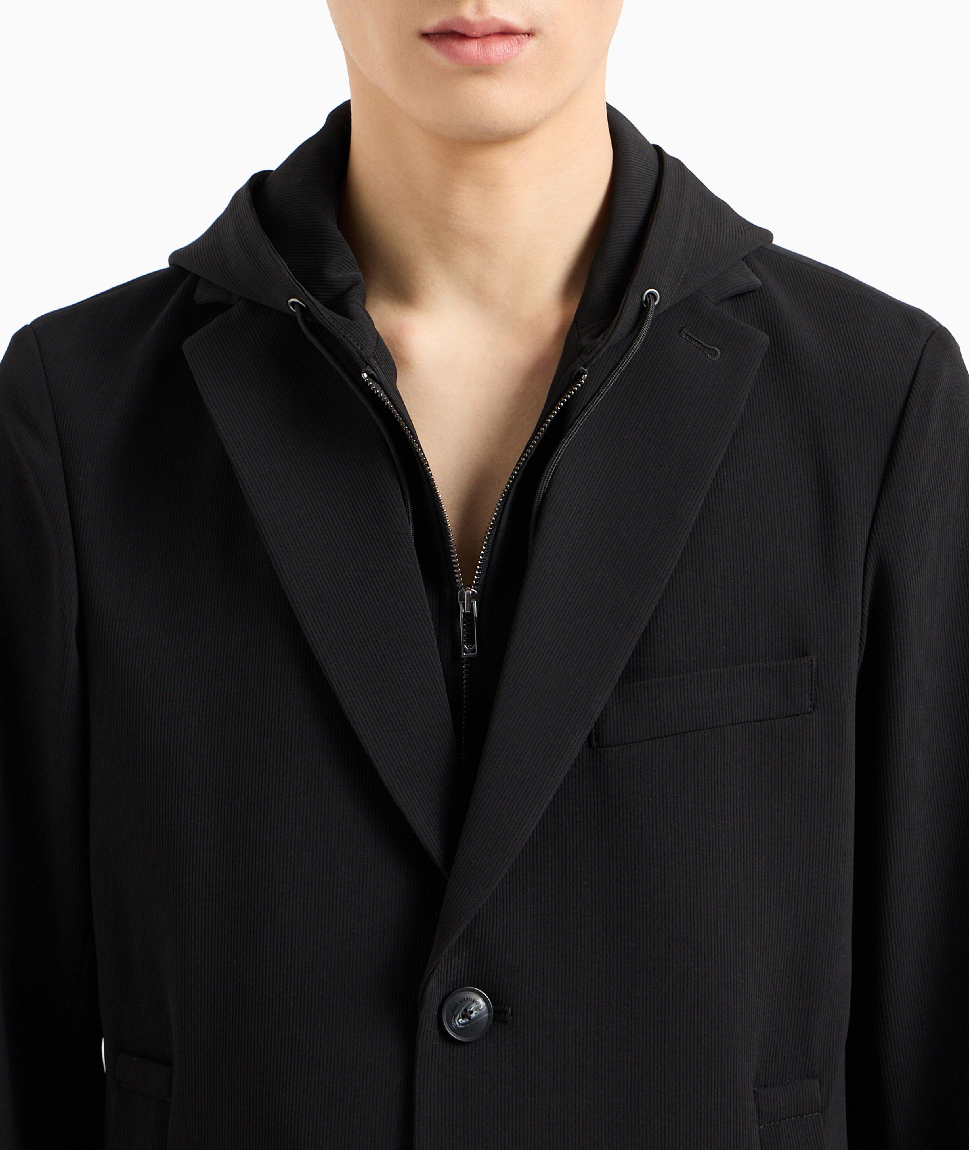 Detachable Panel Technical Fabric Sport Jacket