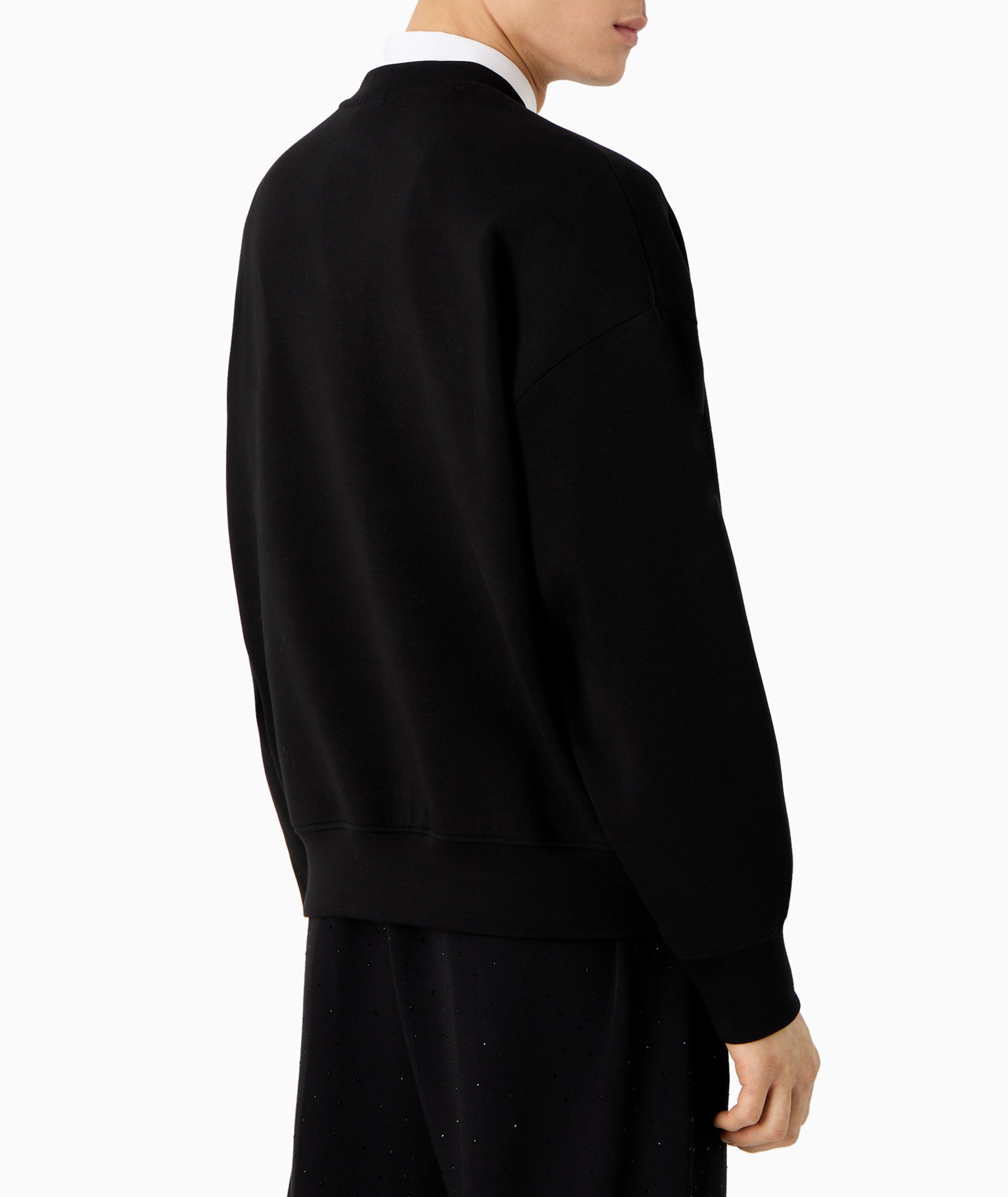 Clubwear Capsule Double Jersey Cotton-Blend Rhinestone Sweater image 2