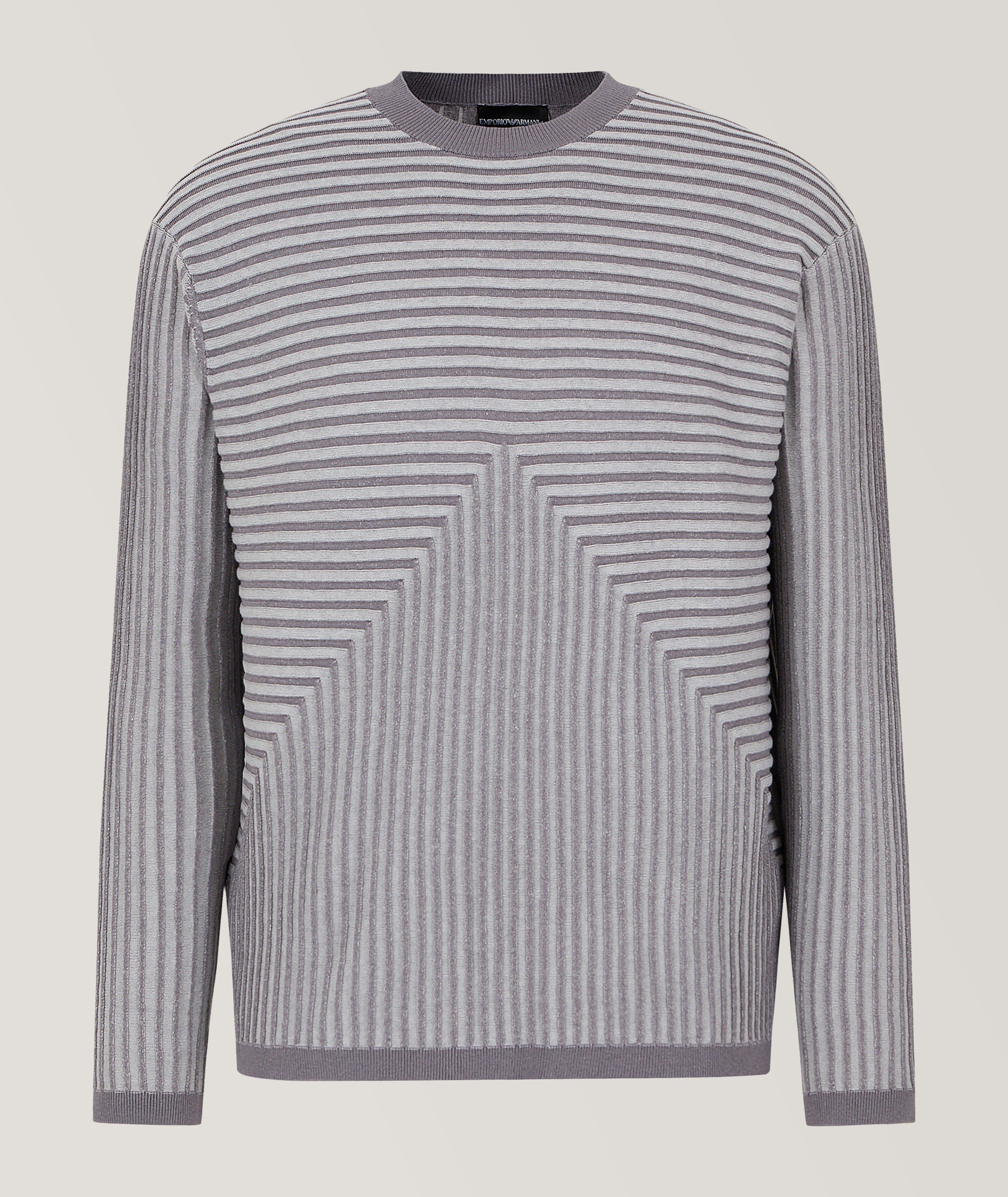 Emporio Armani Wide Rib Striped Sweater, Sweaters & Knits