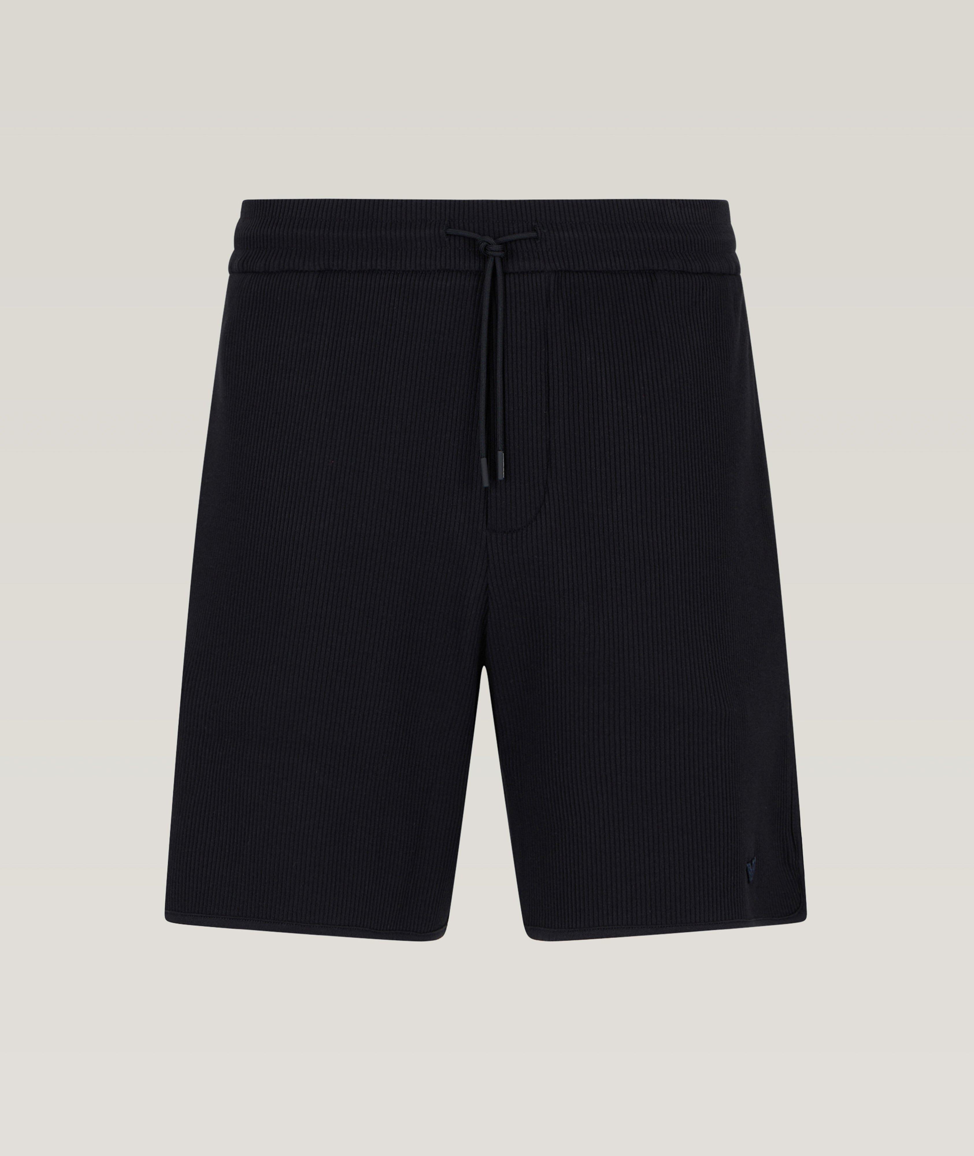 Ribbed Cotton-Blend Bermuda Shorts