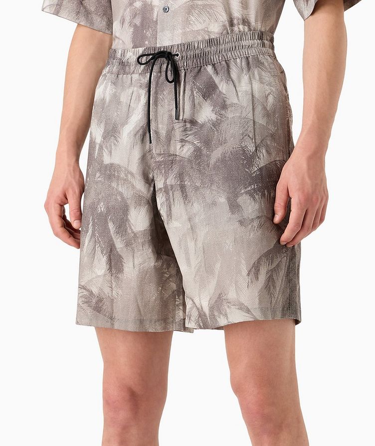 Palm Tree Cotton-Lyocell Shorts image 1