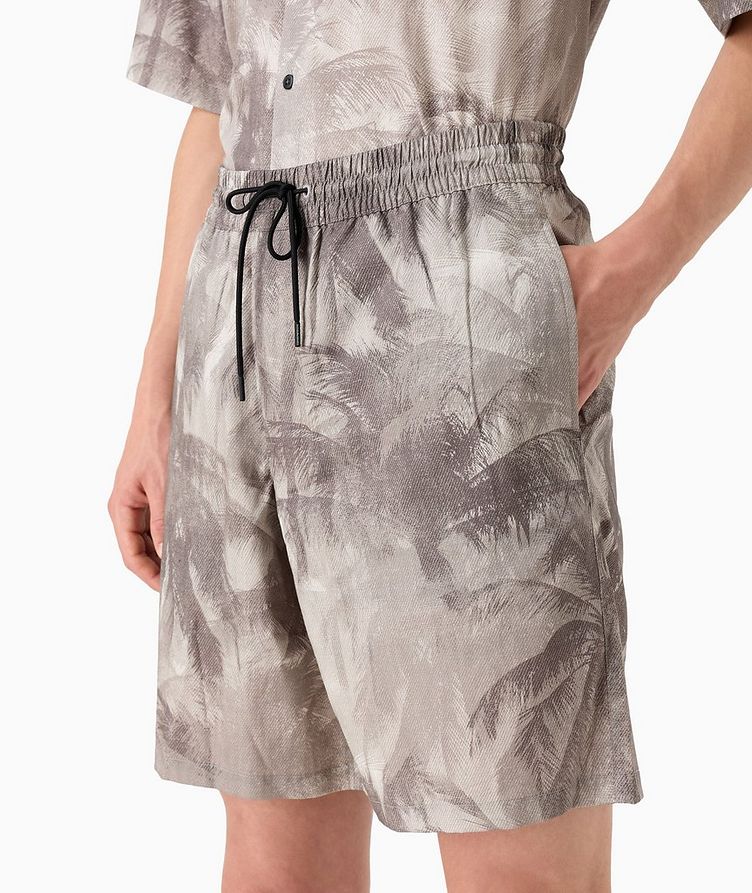 Palm Tree Cotton-Lyocell Shorts image 3