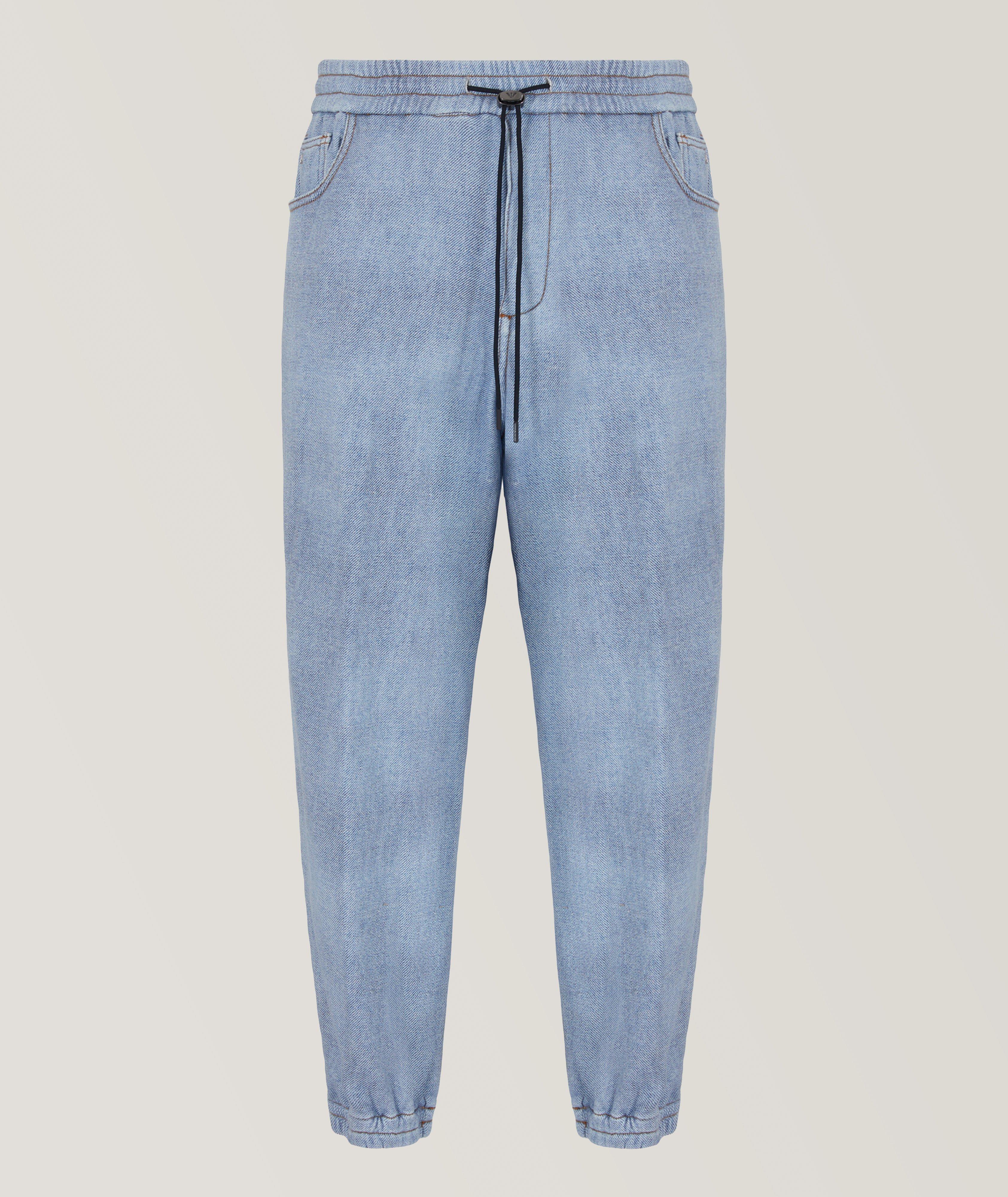 Denim Effect Jersey Joggers image 0