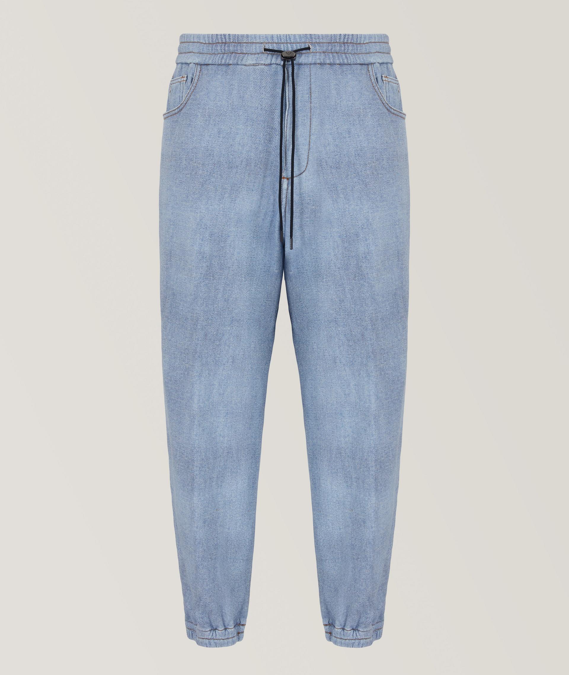 Denim Effect Jersey Joggers image 0