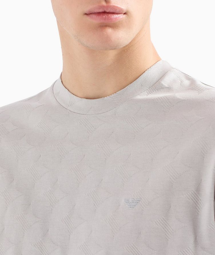 Monochrome Monogram Jacquard Cotton Jersey T-Shirt image 3