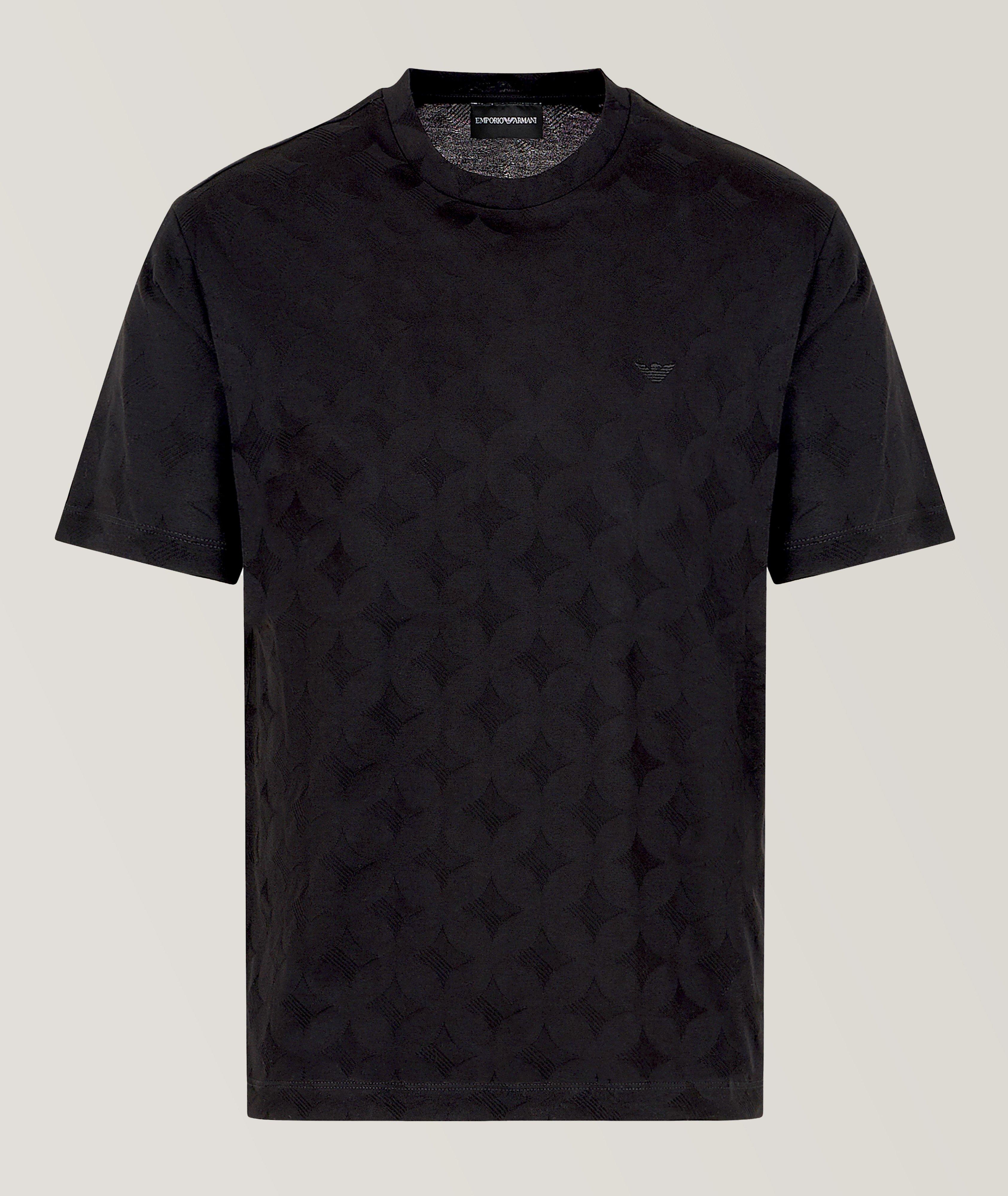 Monochrome Monogram Jacquard Cotton Jersey T-Shirt