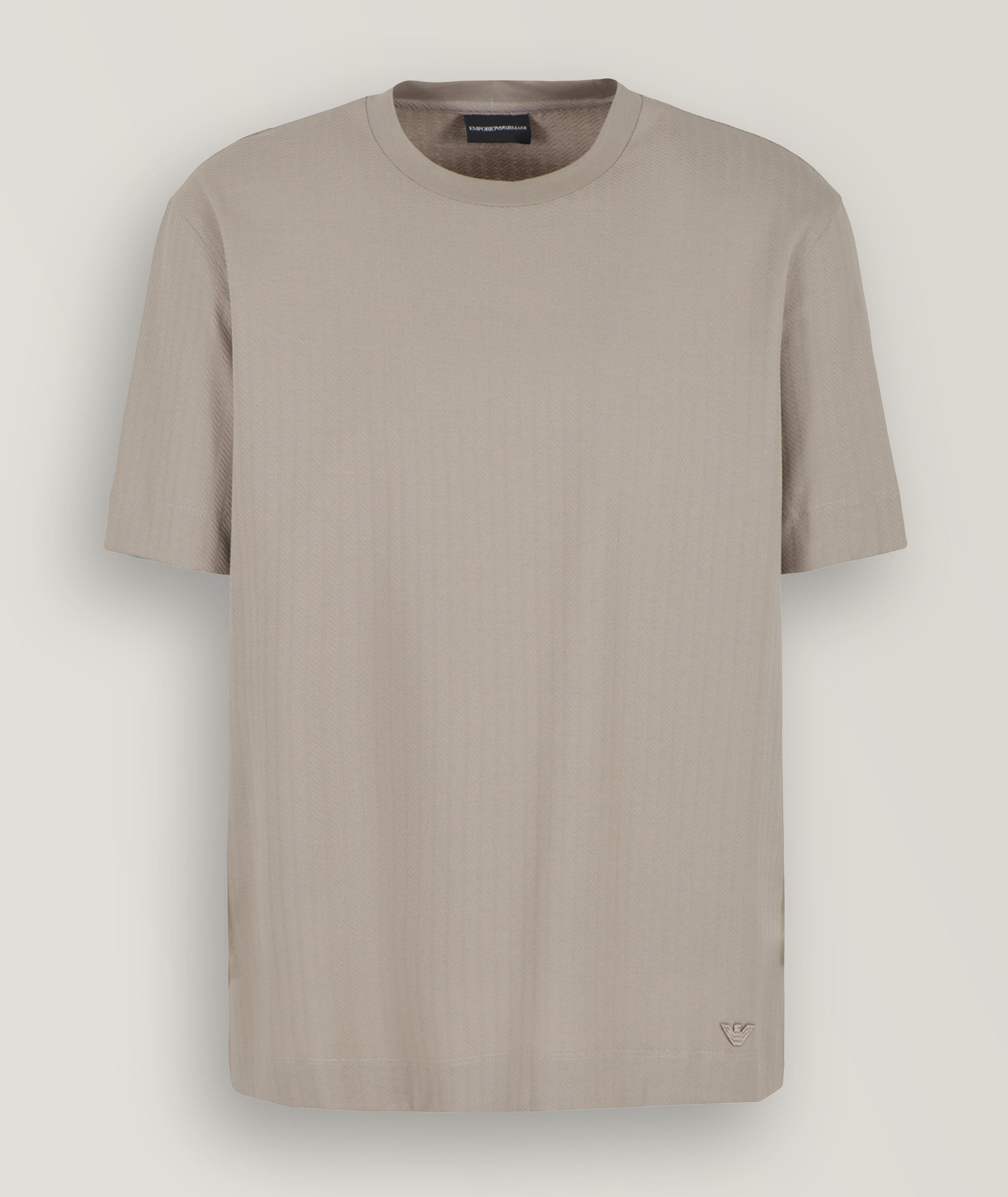 Textured Stitch Cotton T-Shirt image 0