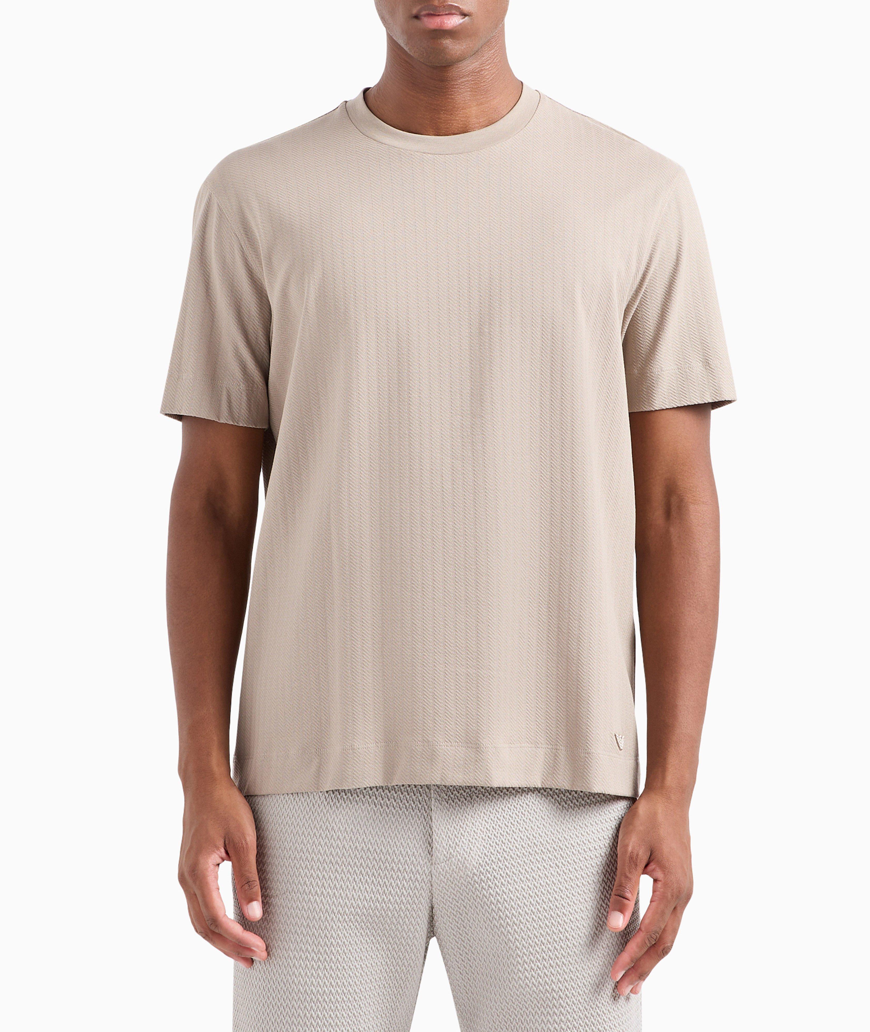 Textured Stitch Cotton T-Shirt image 1