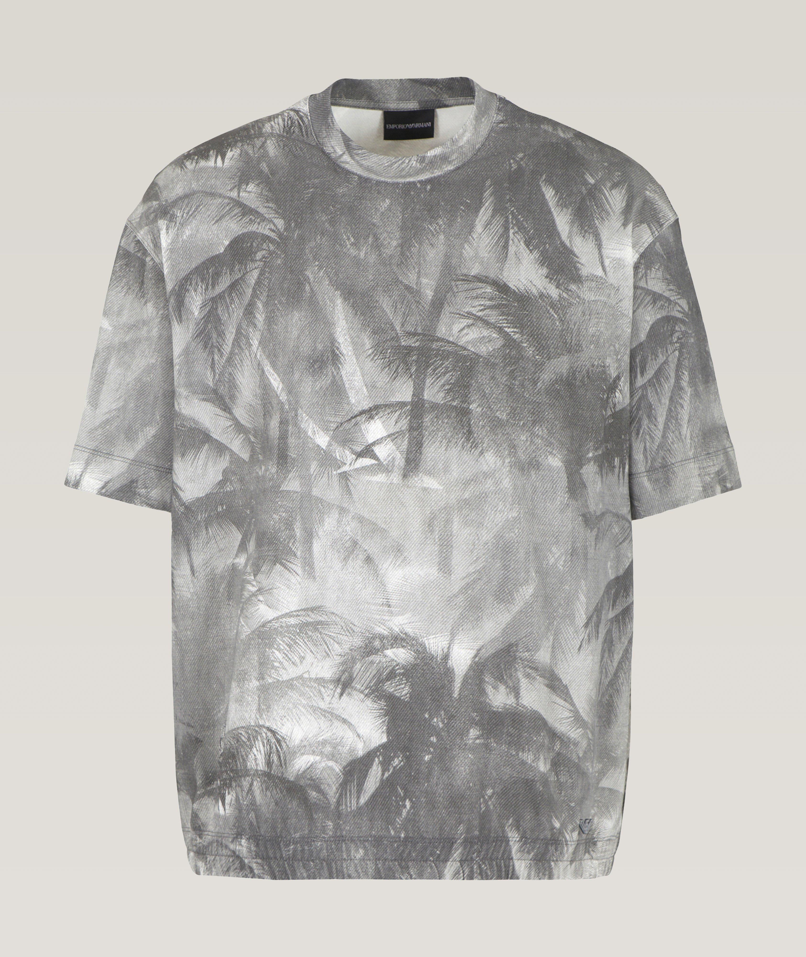 T-shirt en jersey de coton à motif de palmiers image 0