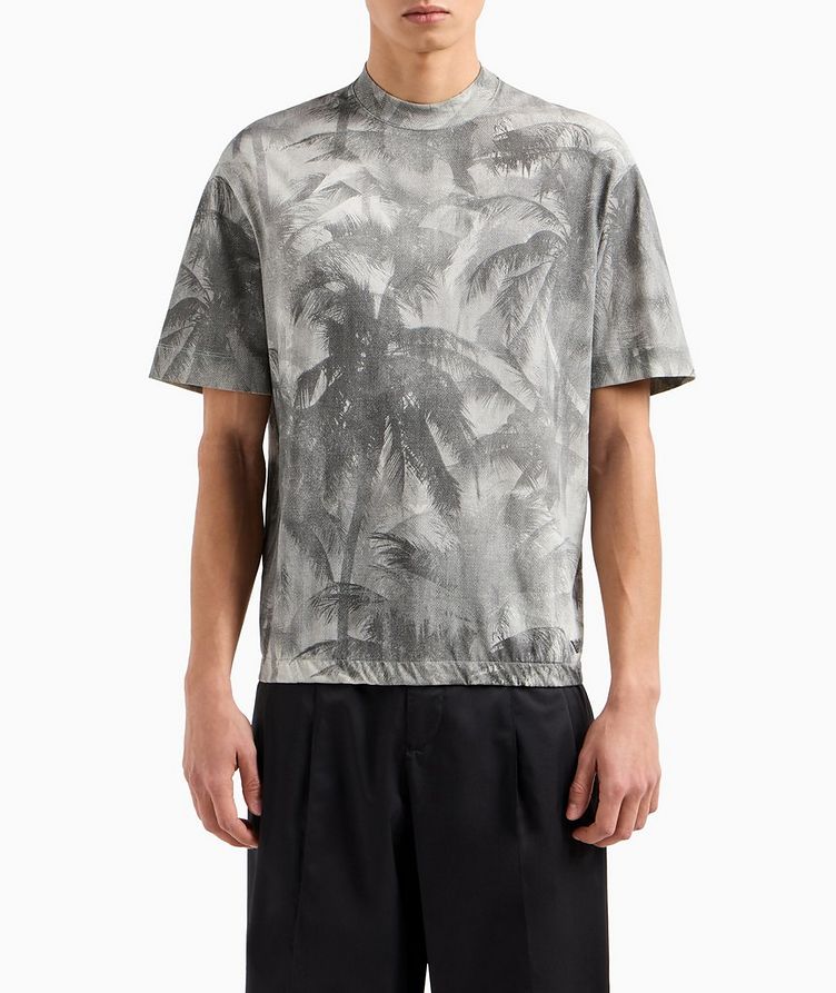 Palm Tree Cotton Jersey T-Shirt image 1