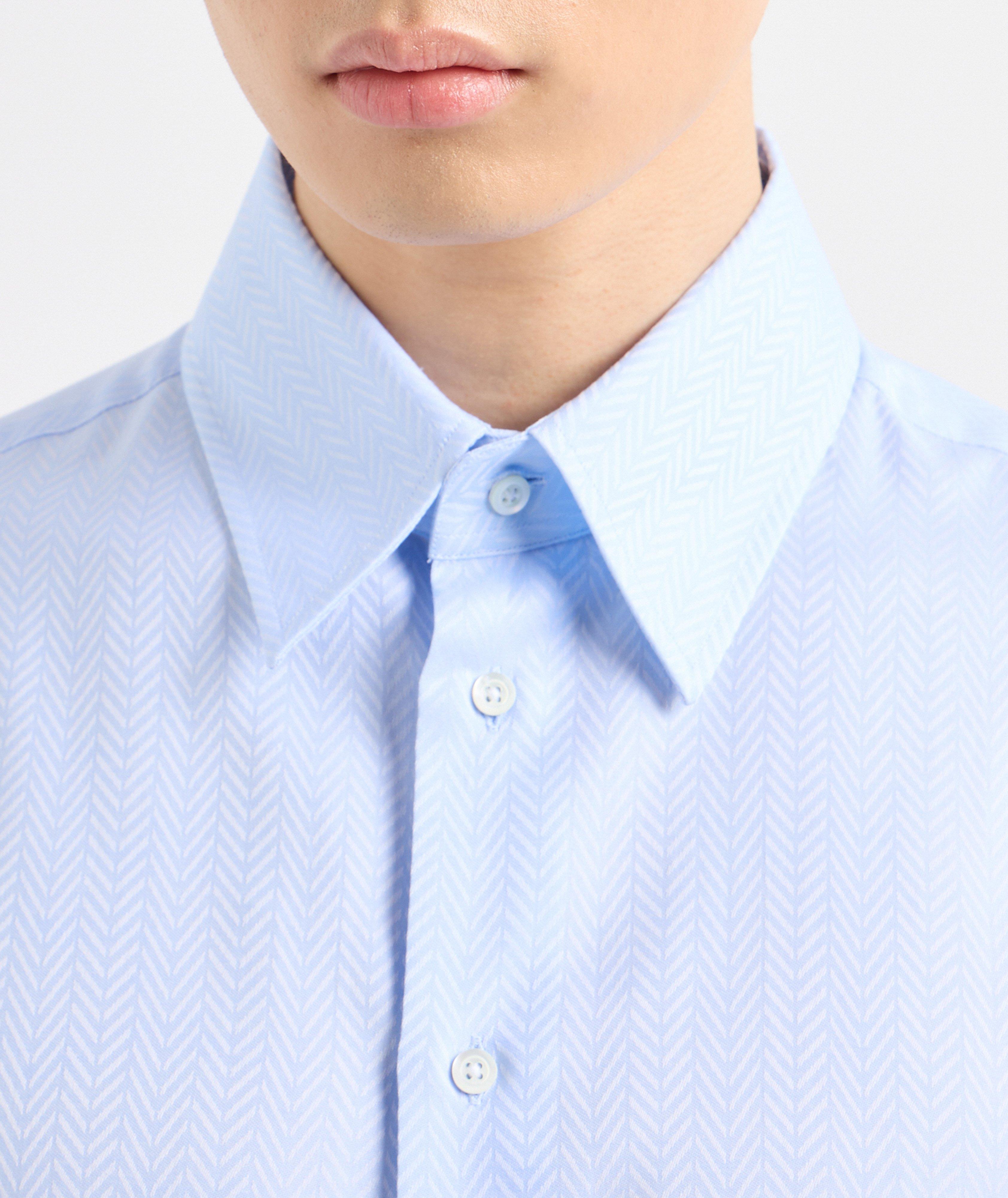 Jacquard Herringbone Dress Shirt image 3