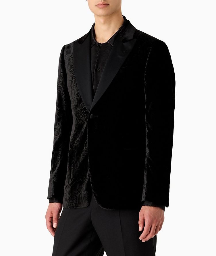 Velvet Embossed Tuxedo Jacket image 1