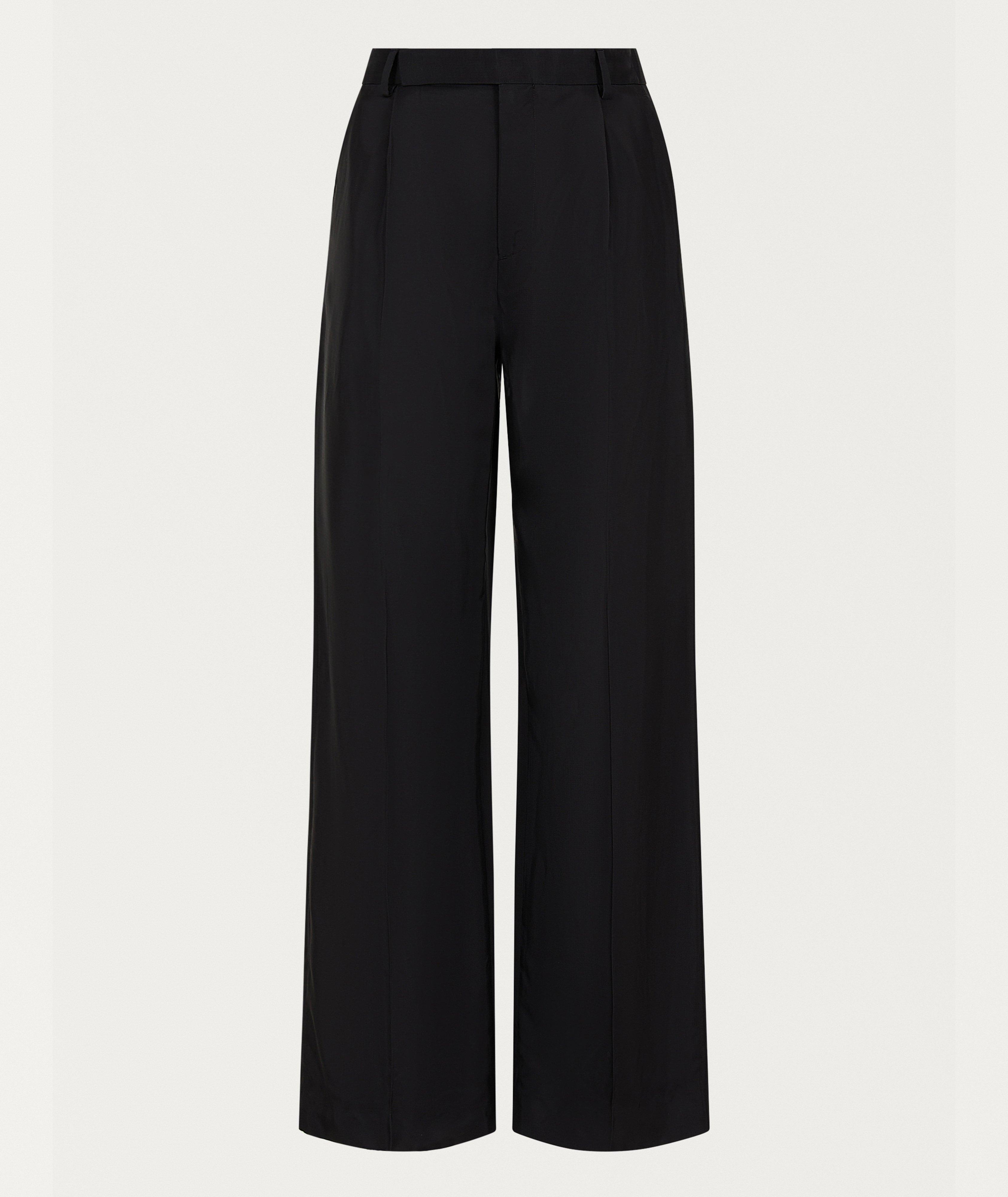Pleated Fluid Micro Ripstop Weave Trousers image 0
