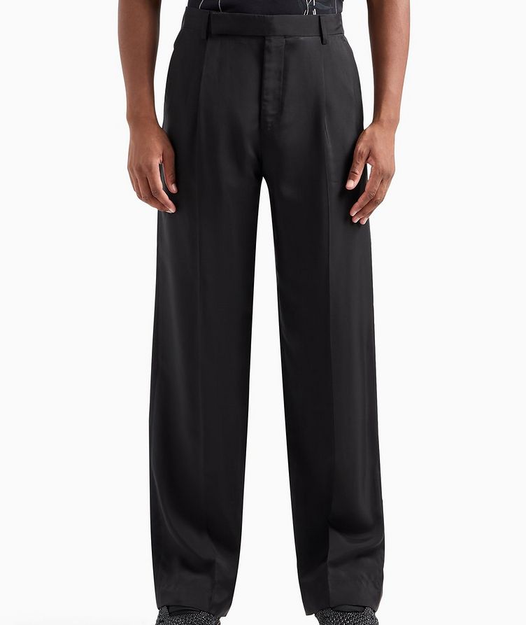 Pleated Fluid Micro Ripstop Weave Trousers image 1