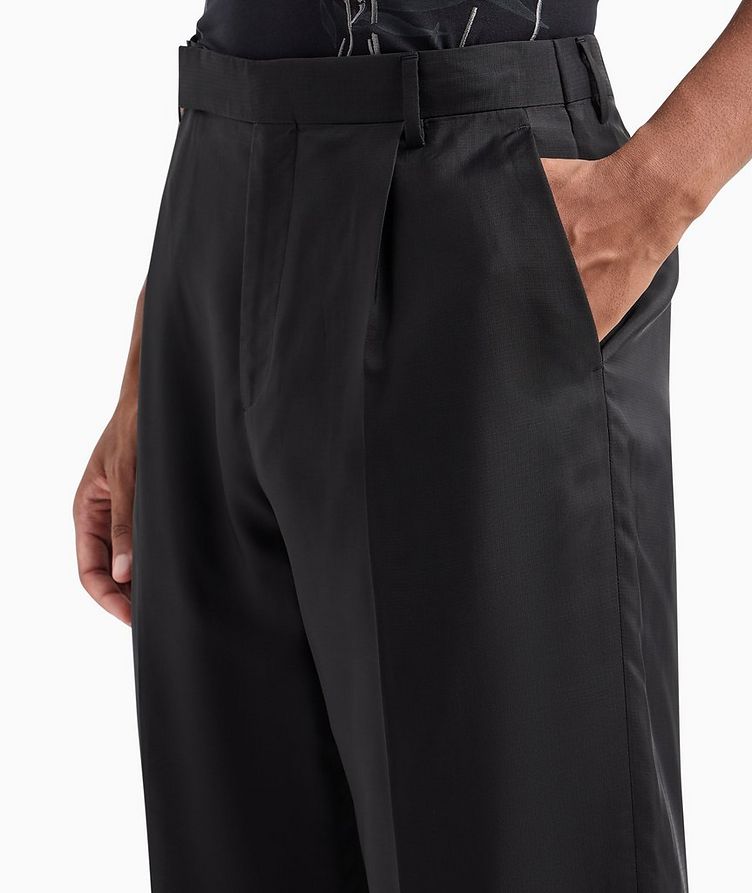 Pleated Fluid Micro Ripstop Weave Trousers image 3