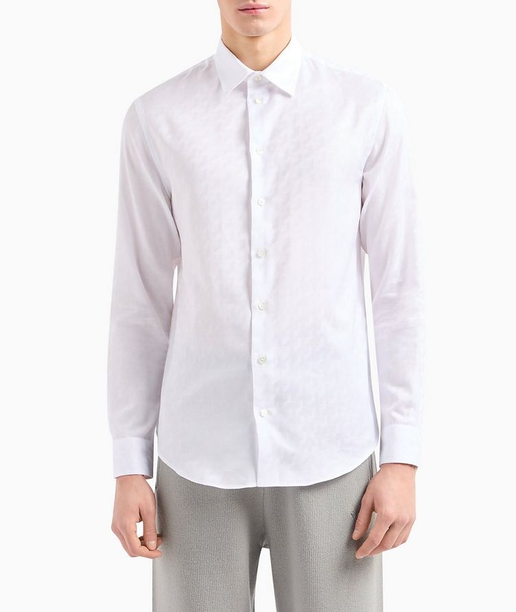 Geometric Jacquard Cotton Sport Shirt image 1