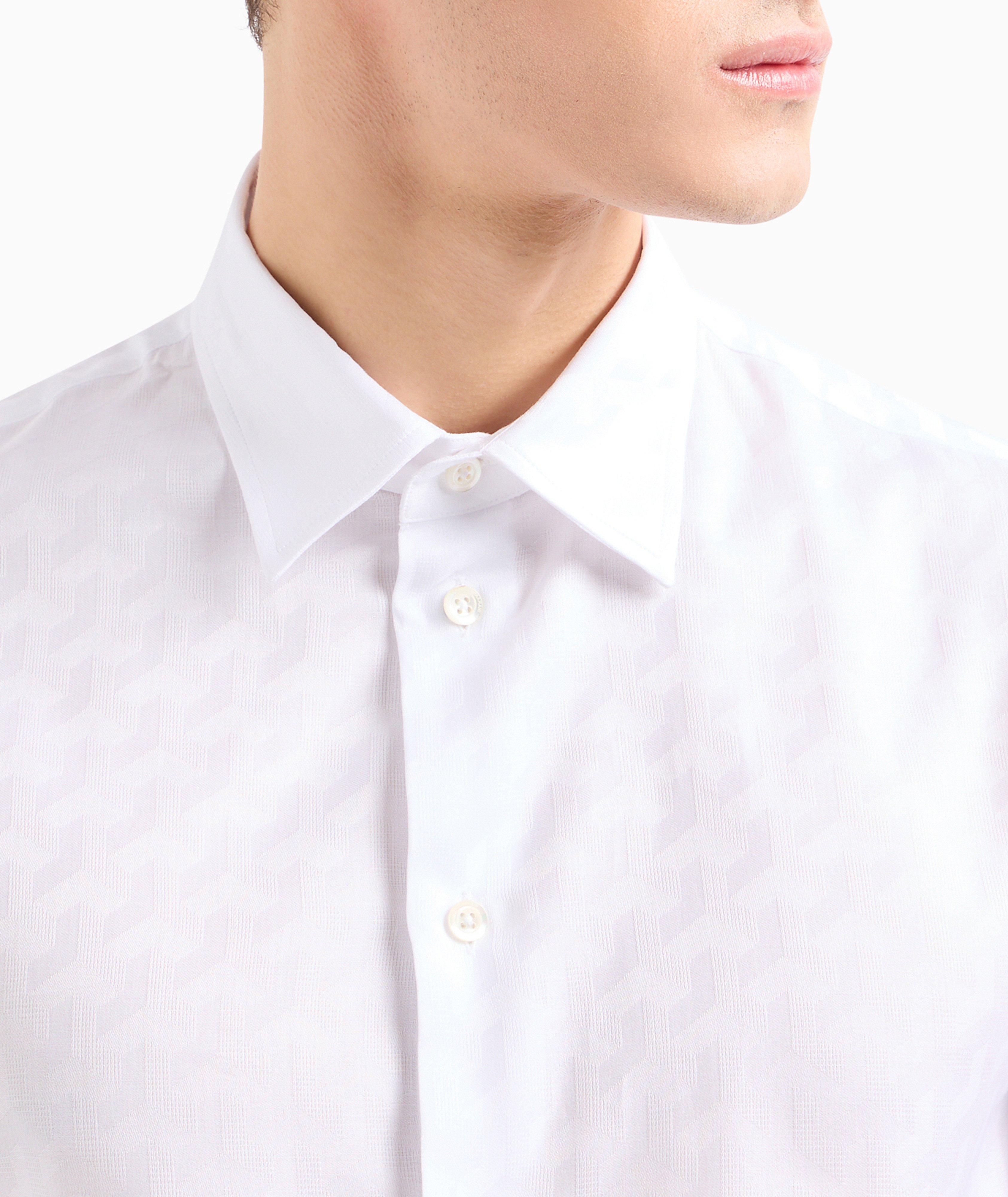 Geometric Jacquard Cotton Sport Shirt image 3