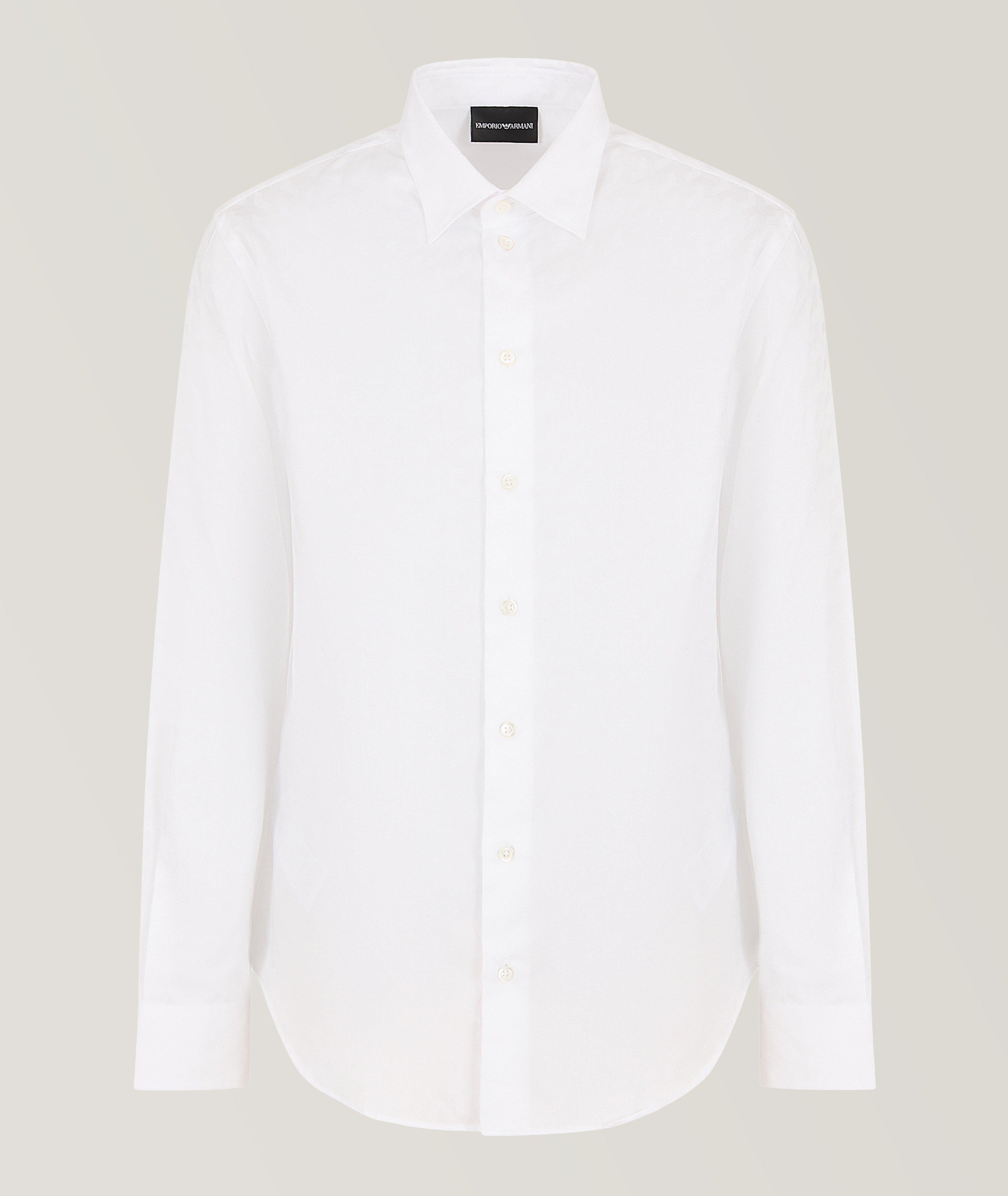 Chemise décontractée en coton à motif géométrique image 0